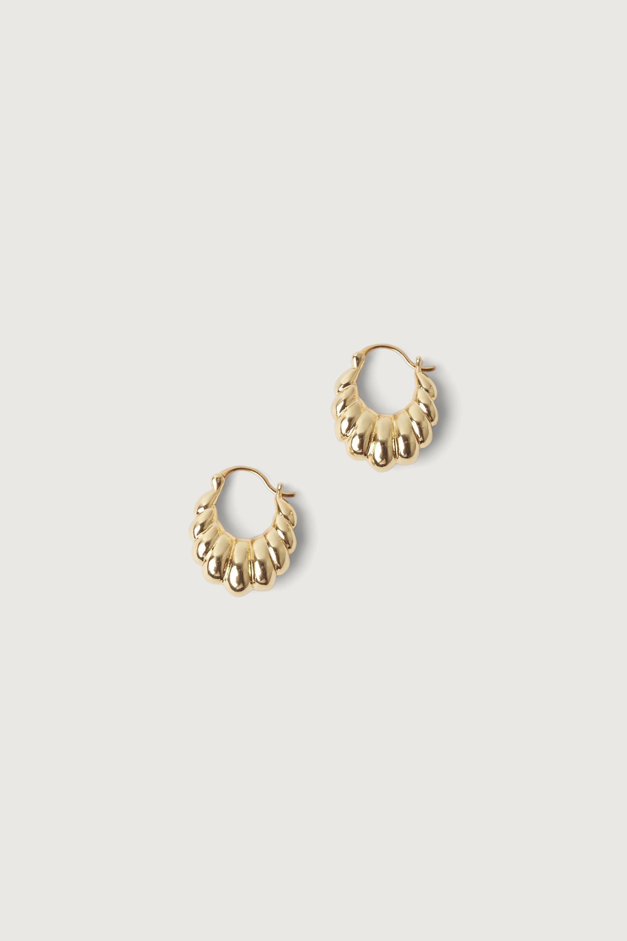 CROISSANT HUGGIE EARRINGS by OAK + FORT