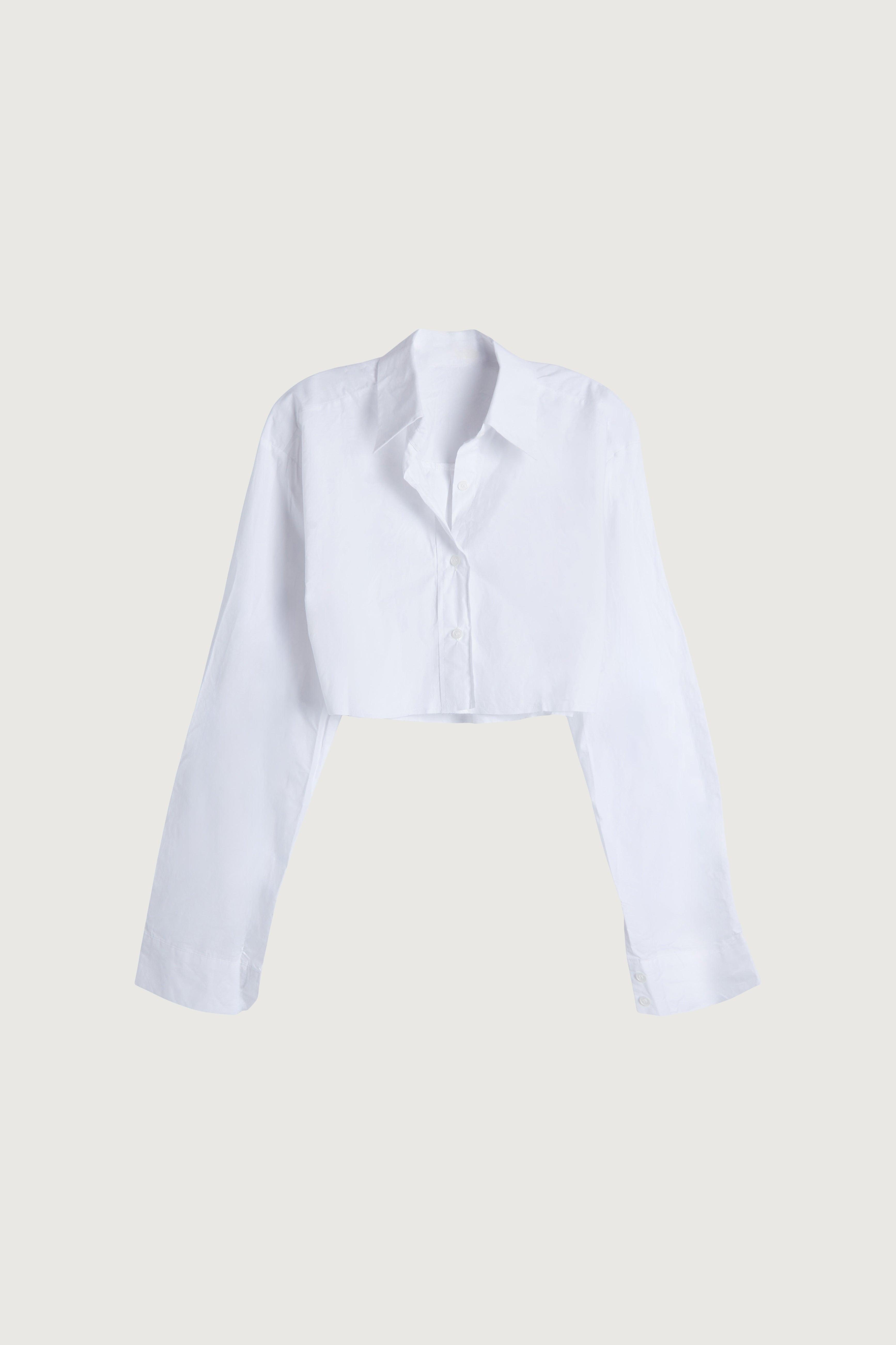 CROPPED BUTTON-UP SHIRT by OAK + FORT