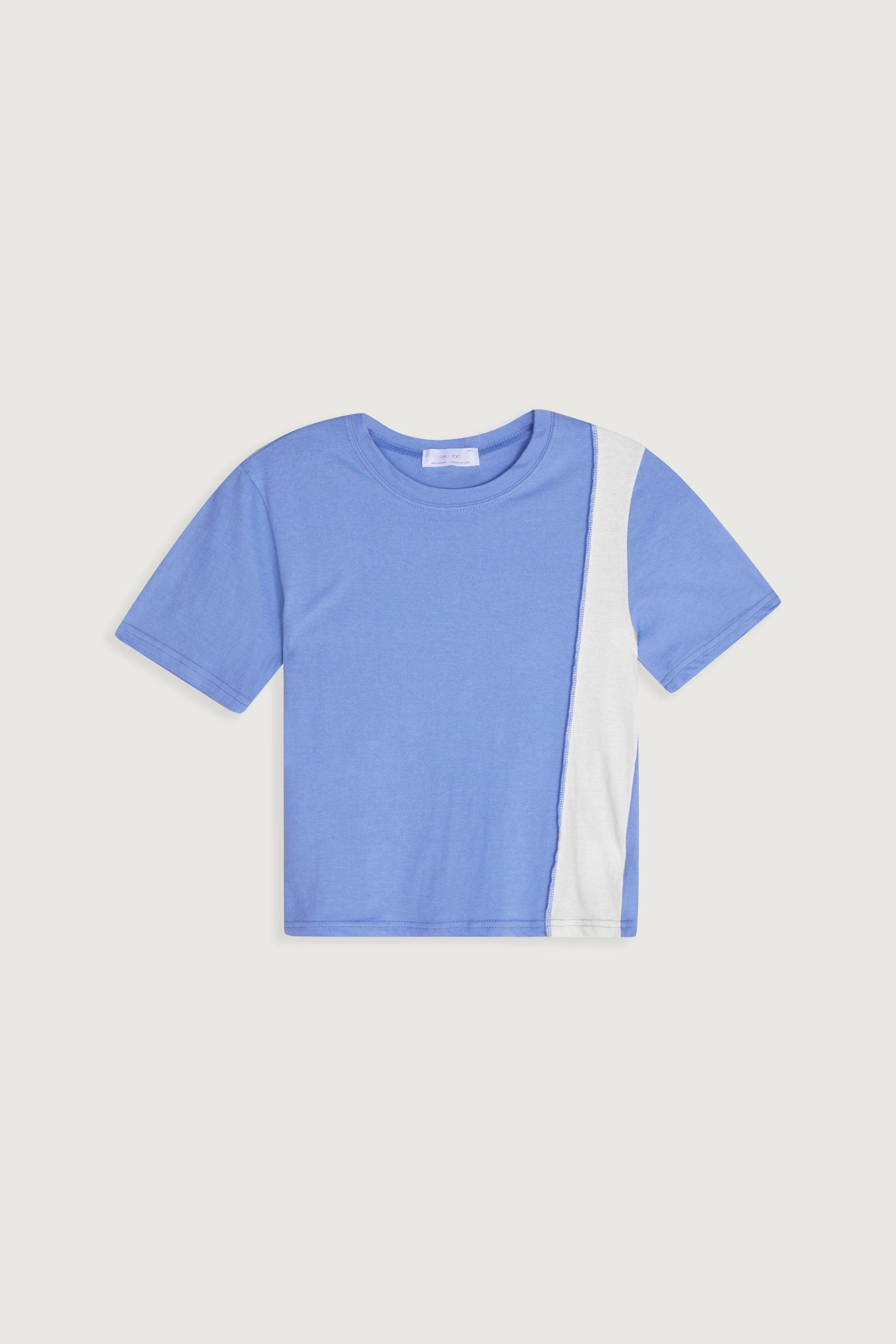 CROPPED COLOR BLOCK T-SHIRT by OAK + FORT