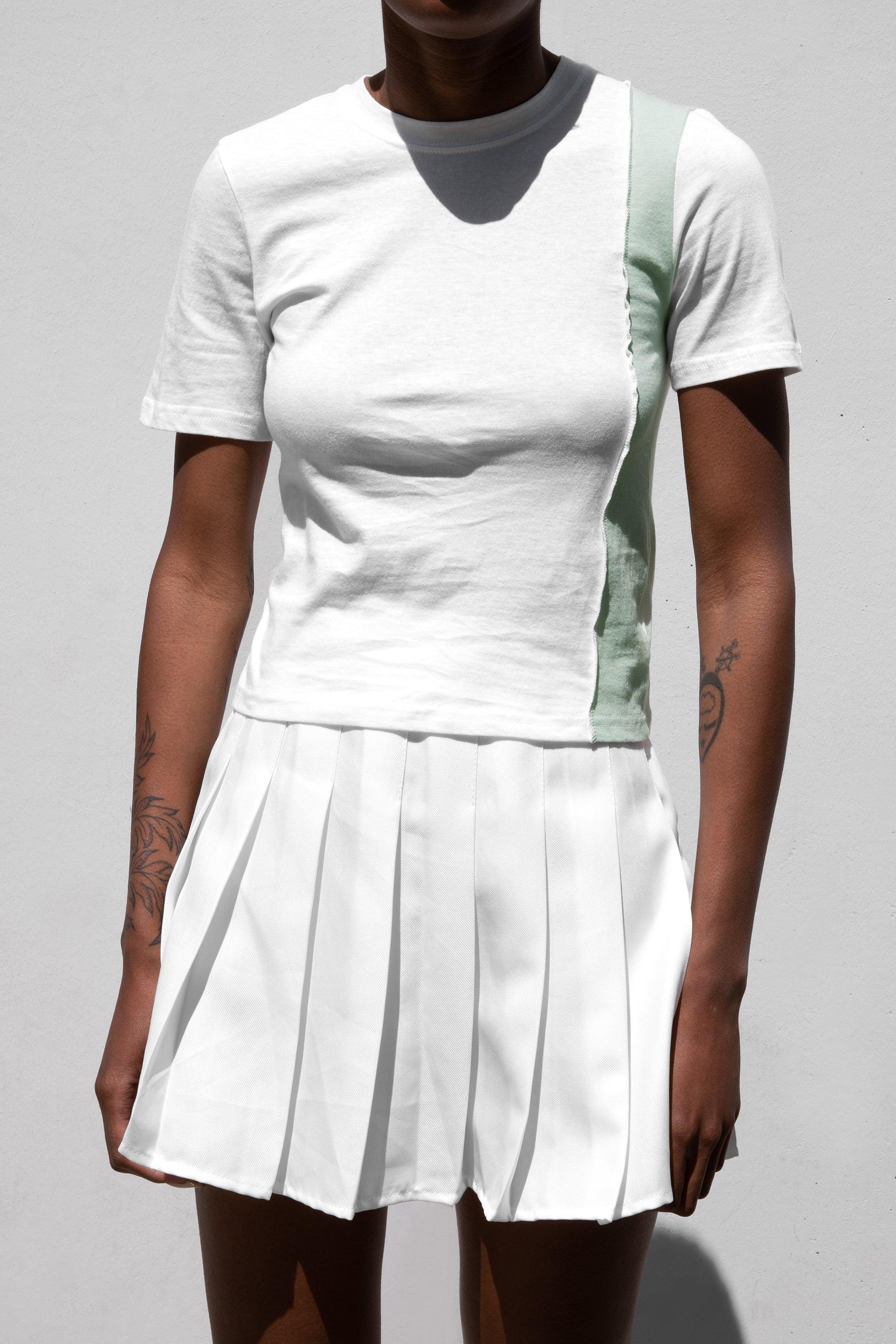CROPPED COLOR BLOCK T-SHIRT by OAK + FORT