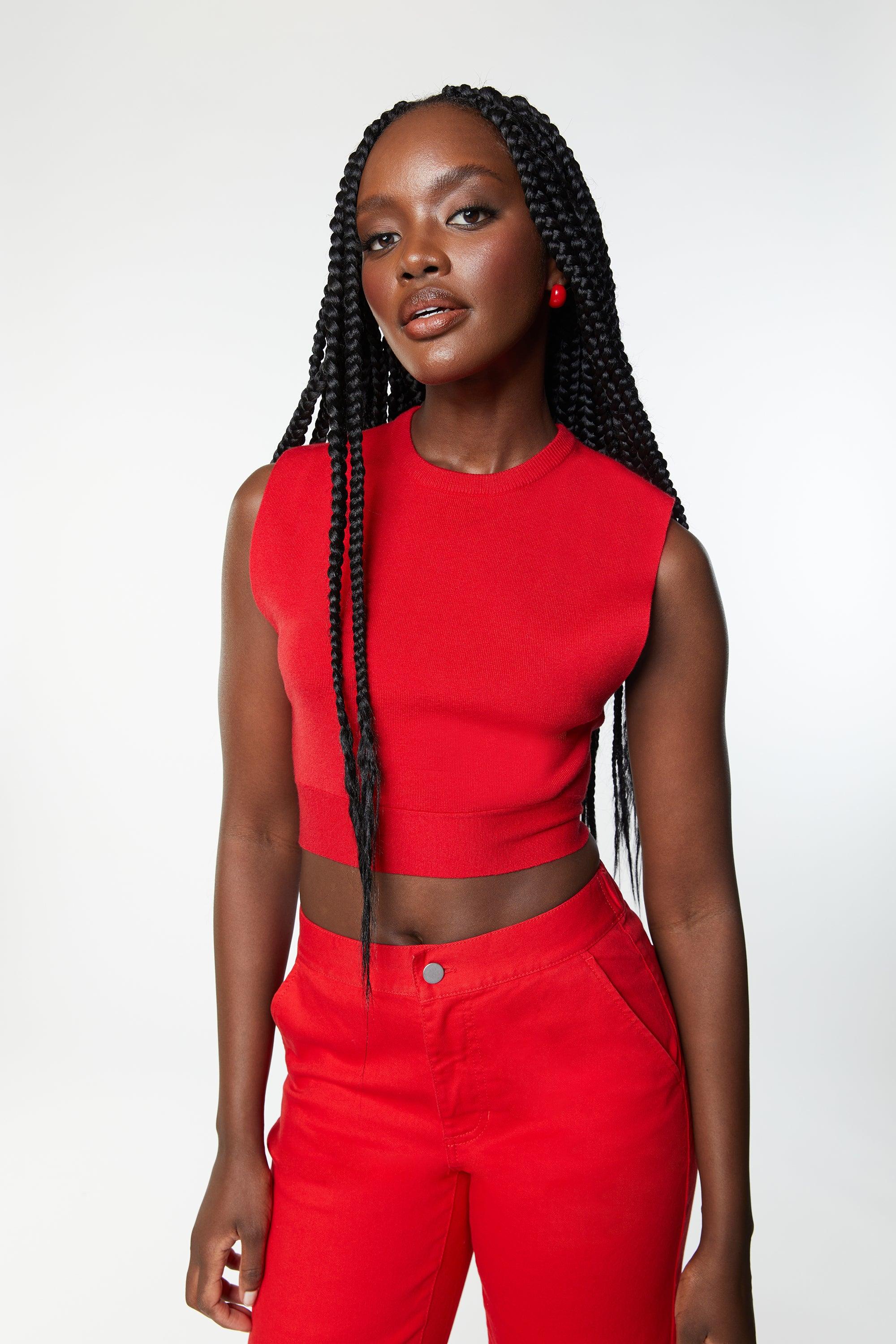 CROPPED OPEN BACK TOP by OAK + FORT