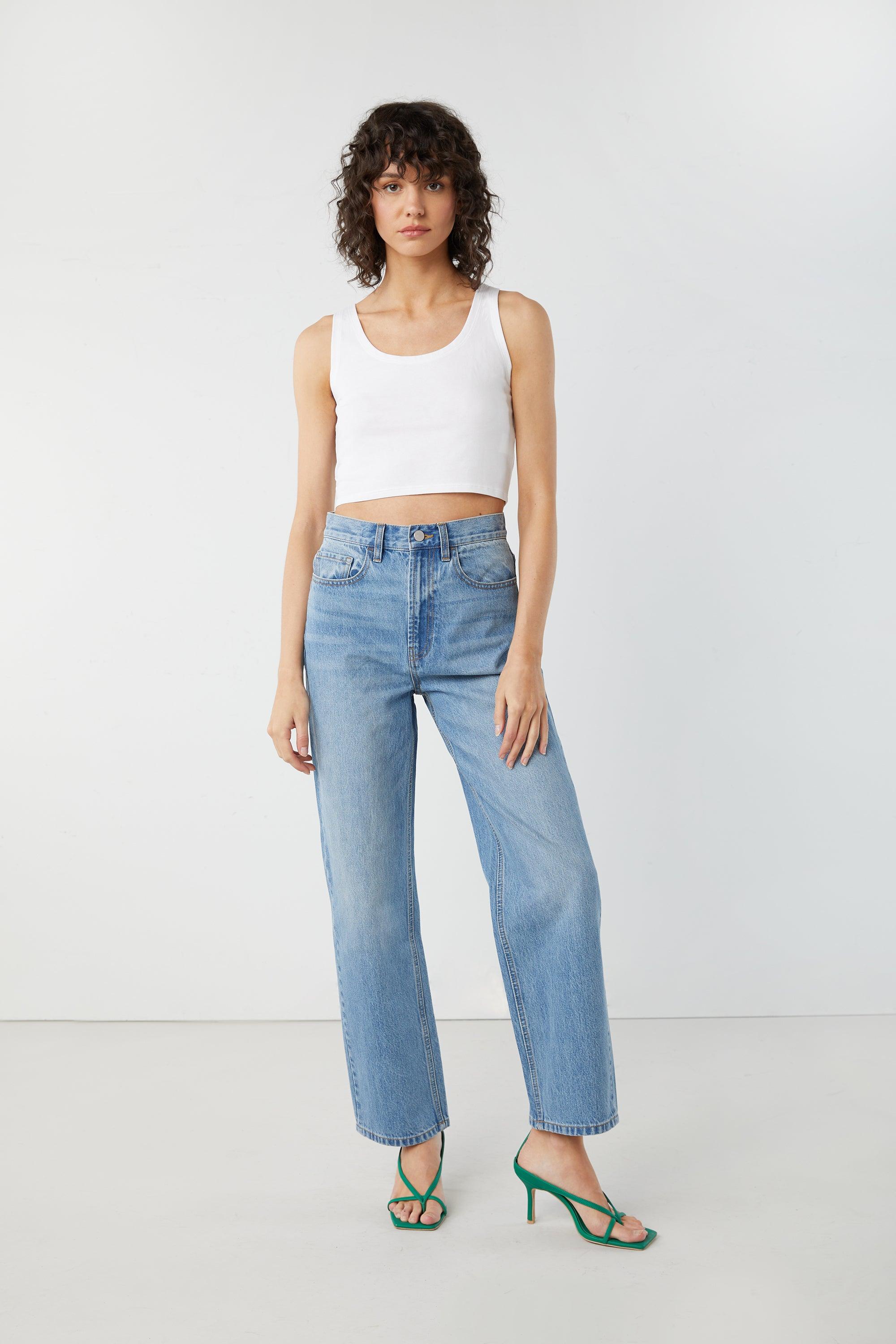 CROPPED SCOOP NECK TANK by OAK + FORT