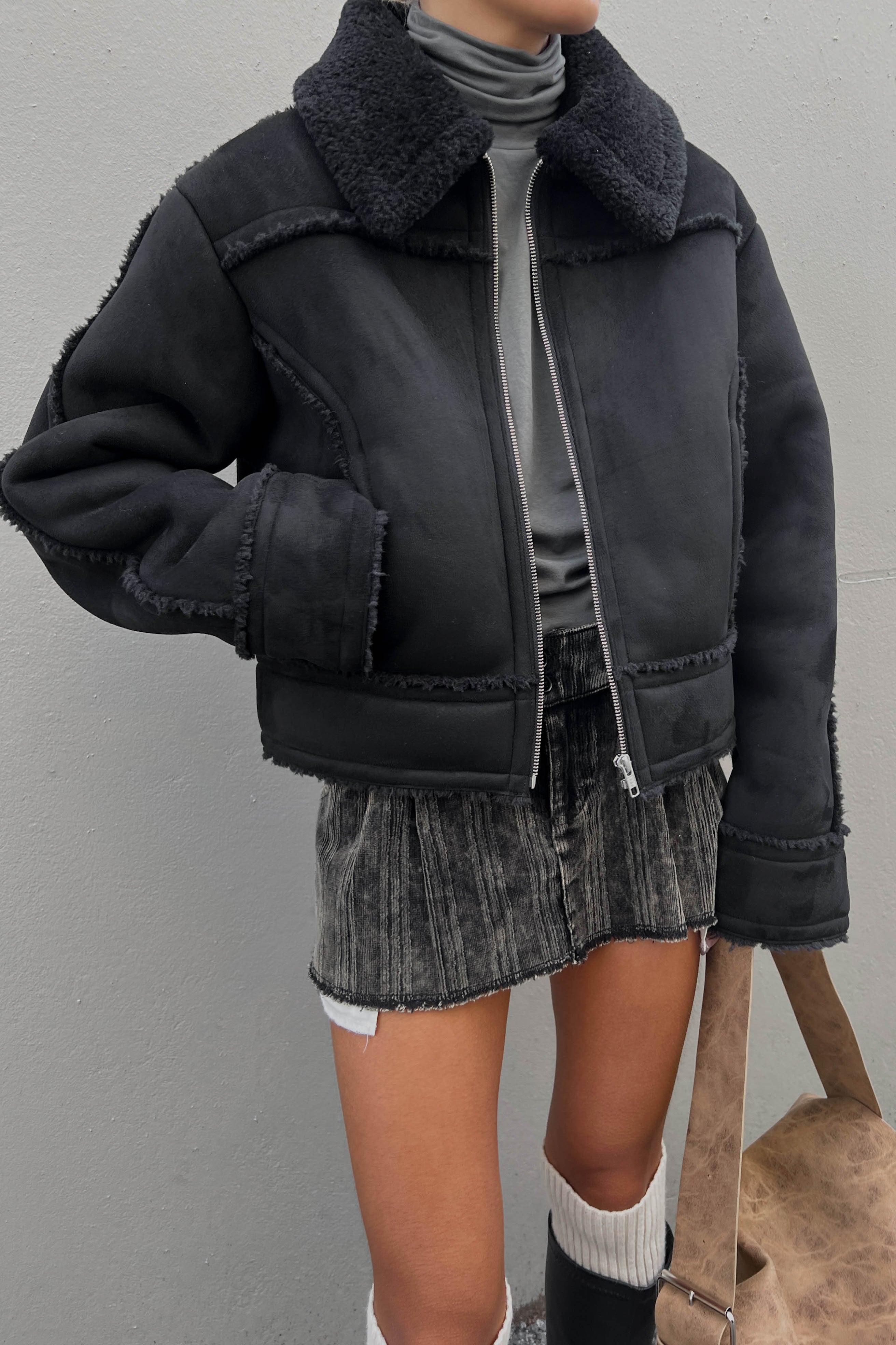 CROPPED SHERPA JACKET by OAK + FORT