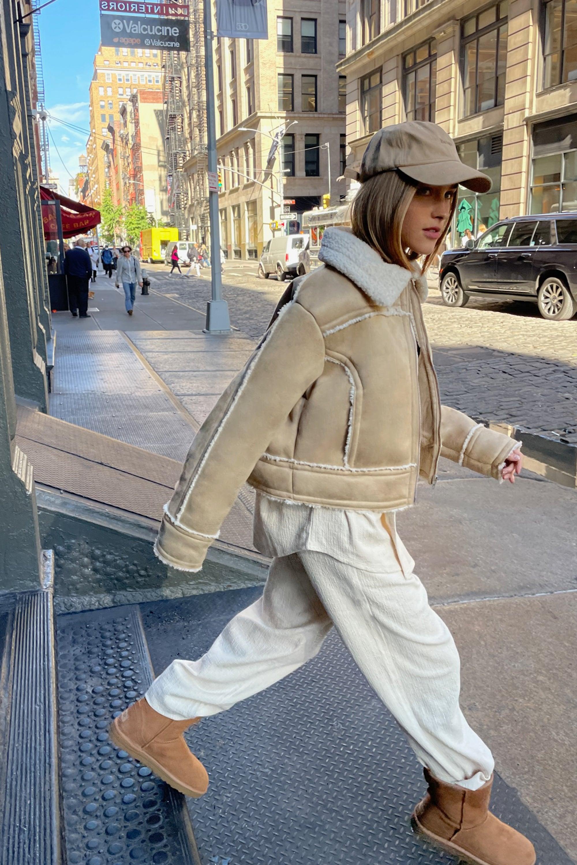 CROPPED SHERPA JACKET by OAK + FORT