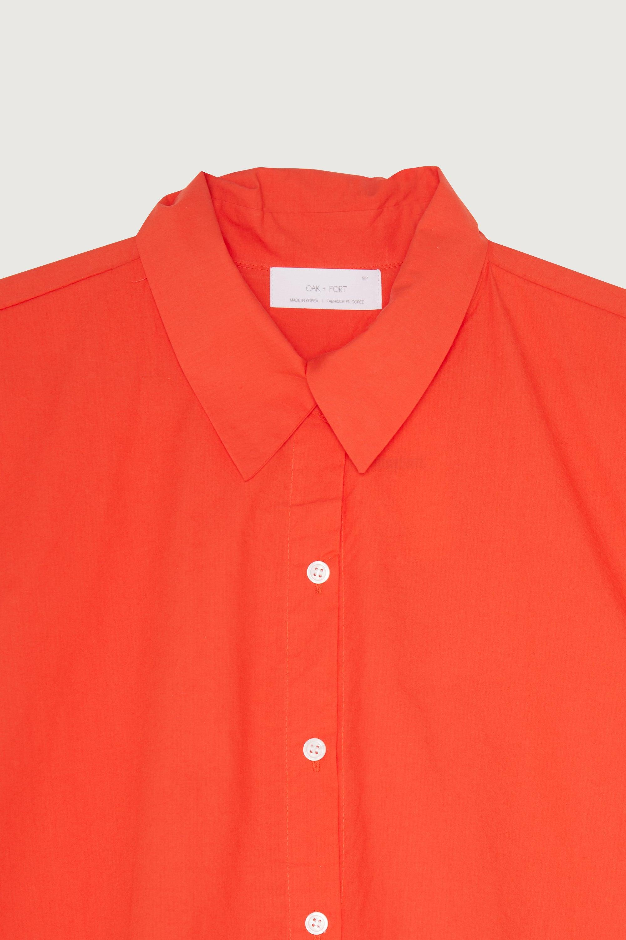 CROPPED SHORT SLEEVE BUTTON UP by OAK + FORT