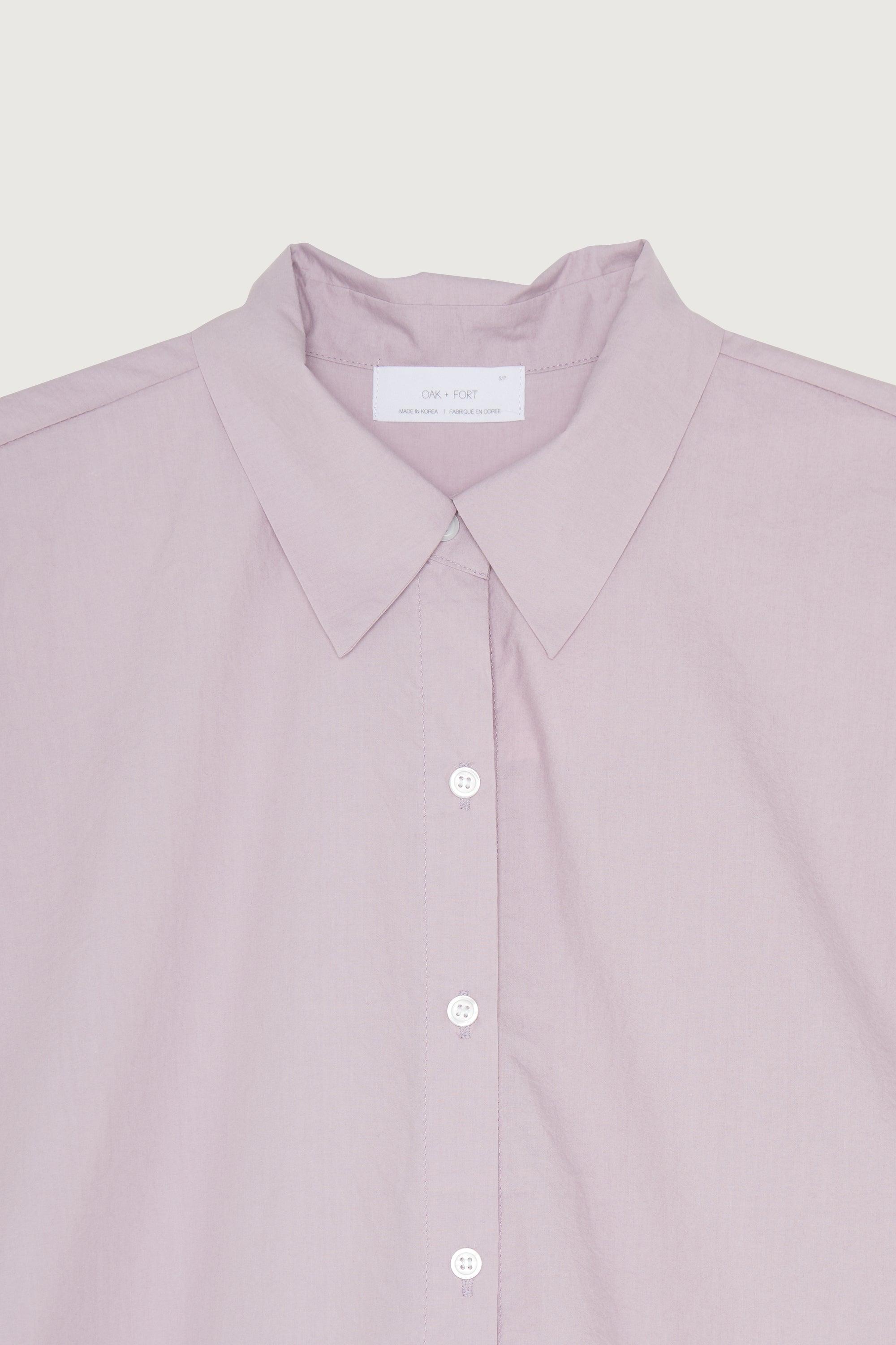 CROPPED SHORT SLEEVE BUTTON UP by OAK + FORT