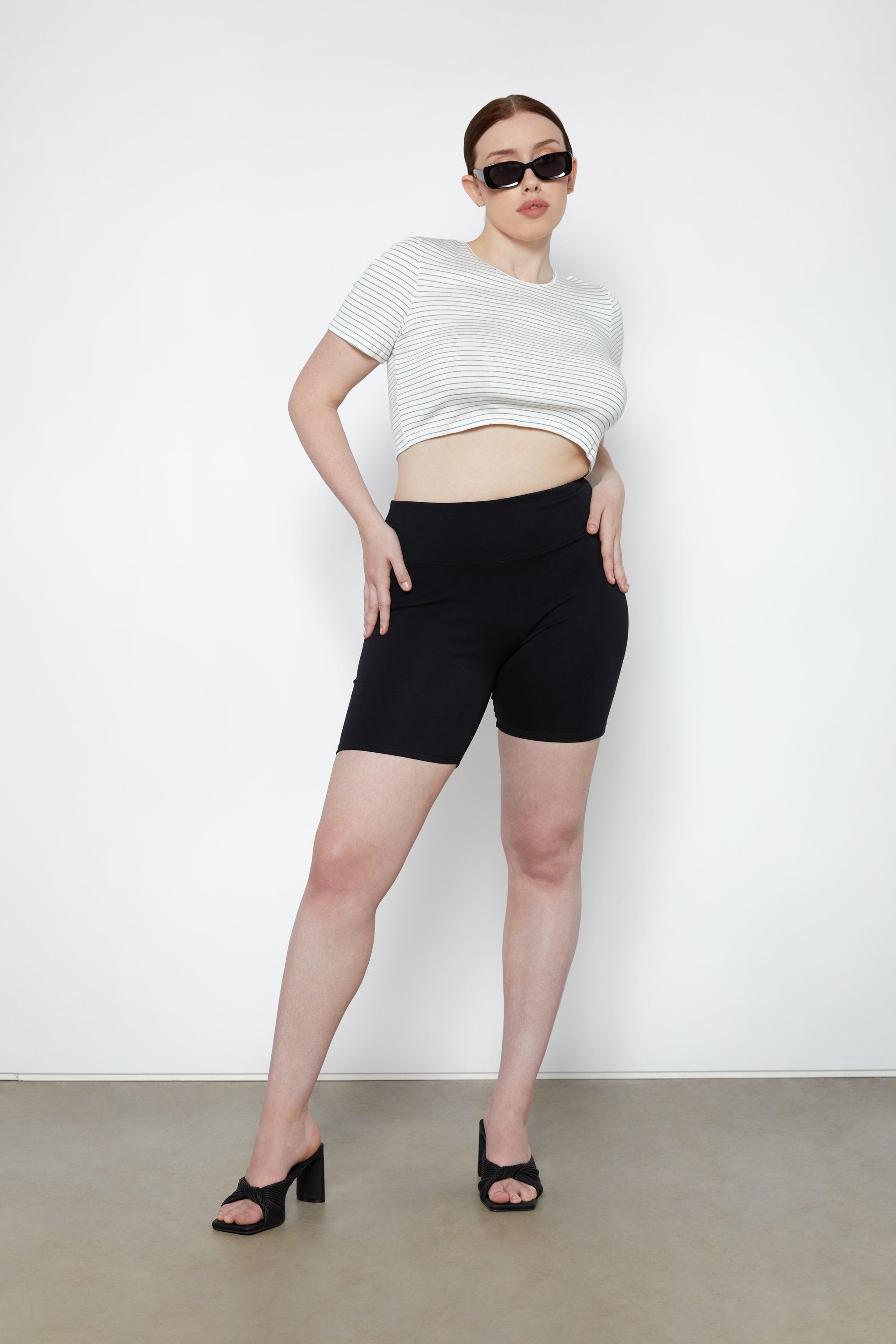 CROPPED STRIPED TEE by OAK + FORT