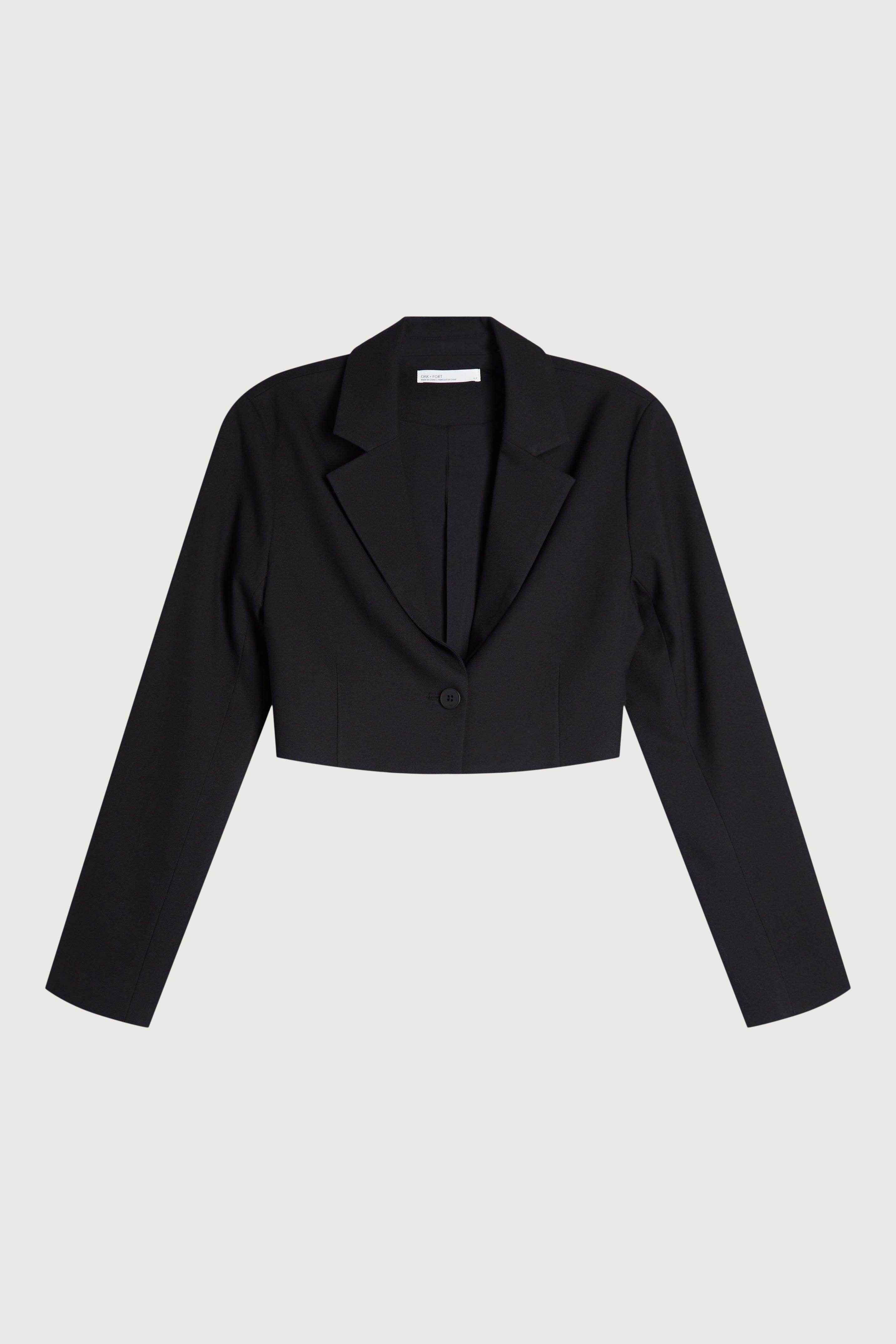 CROPPED SUITING BLOUSE by OAK + FORT