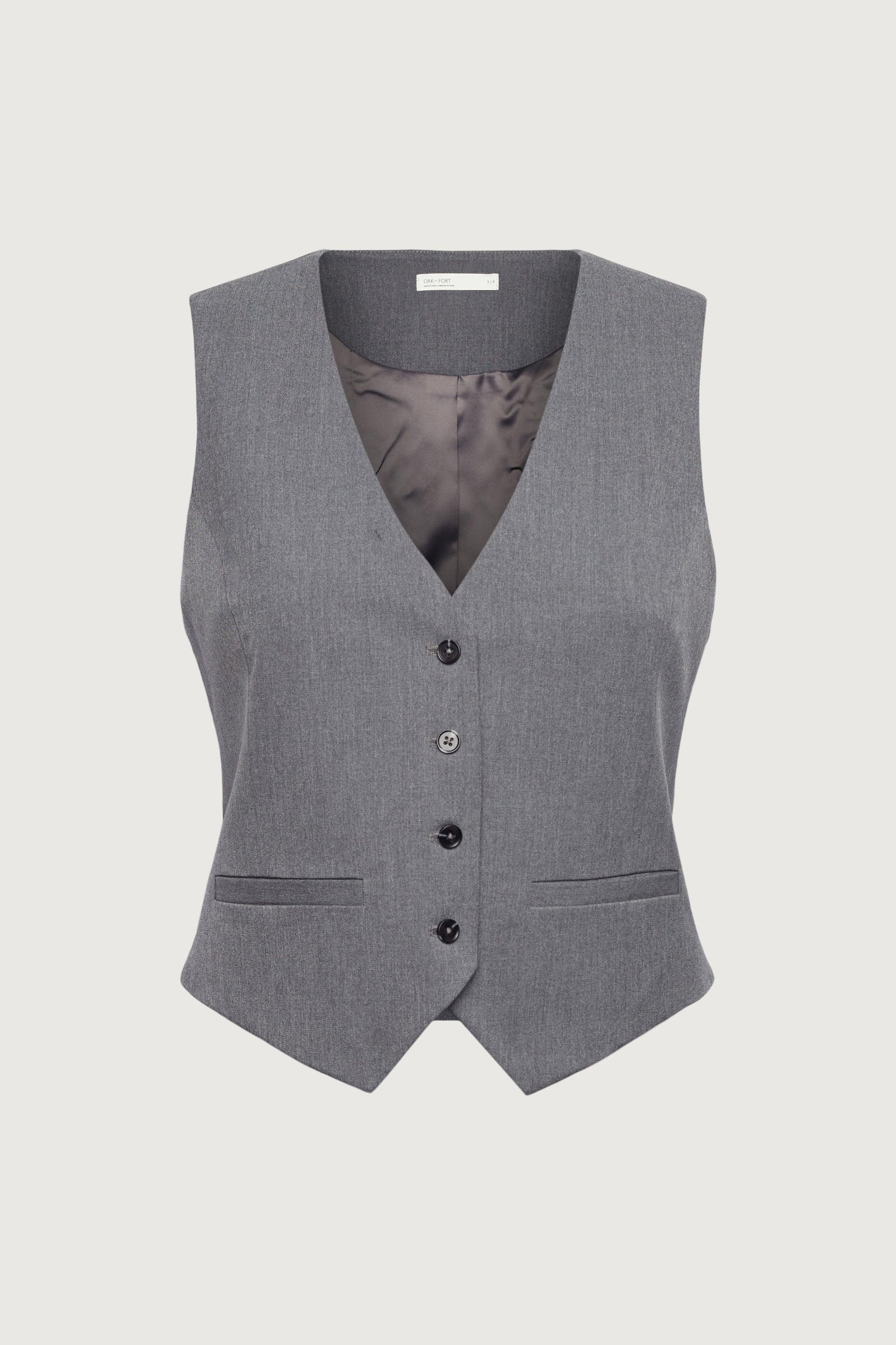 CROPPED SUITING VEST by OAK + FORT