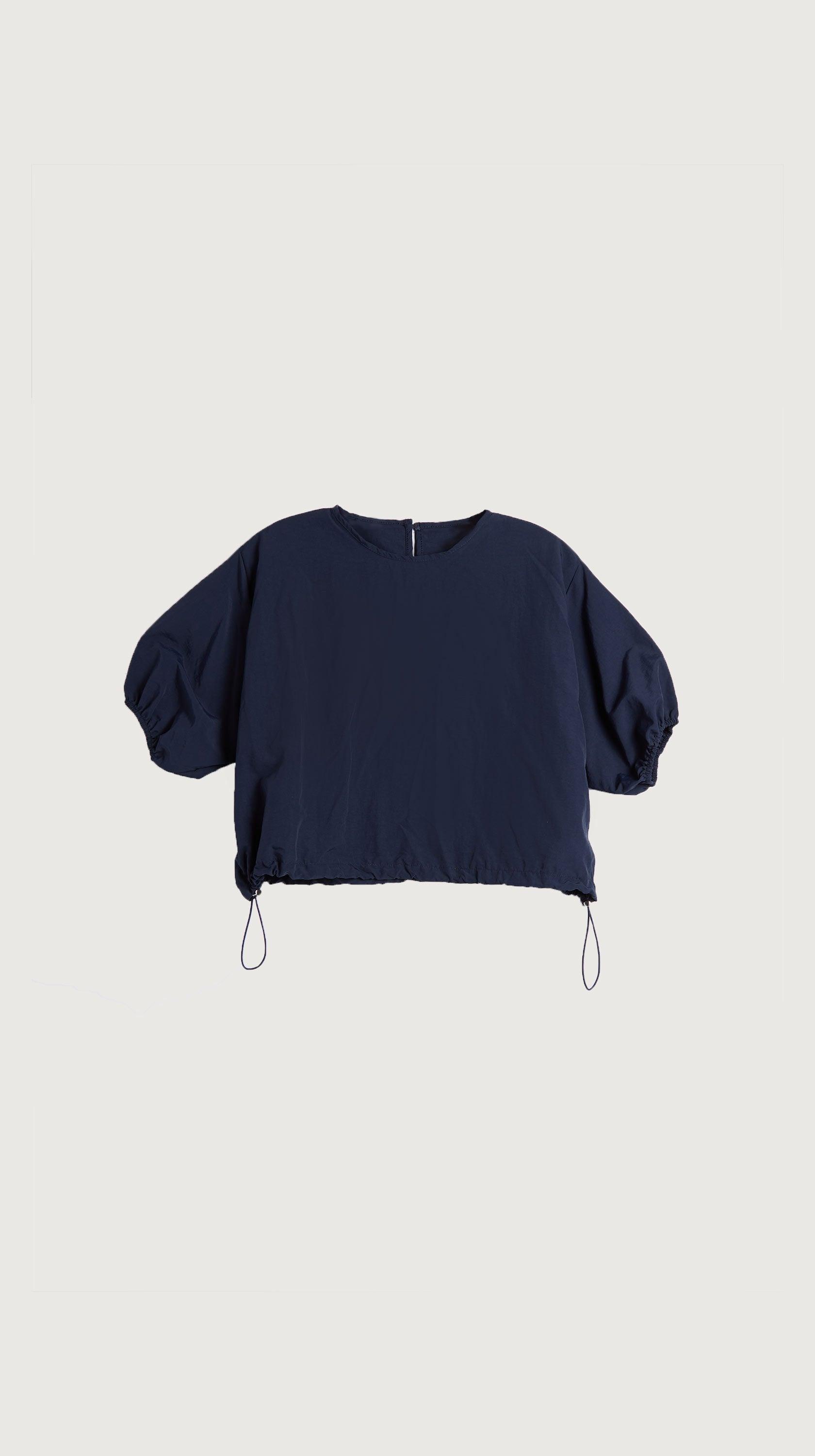 CROPPED TOP WITH DRAWCORD DETAILS by OAK + FORT