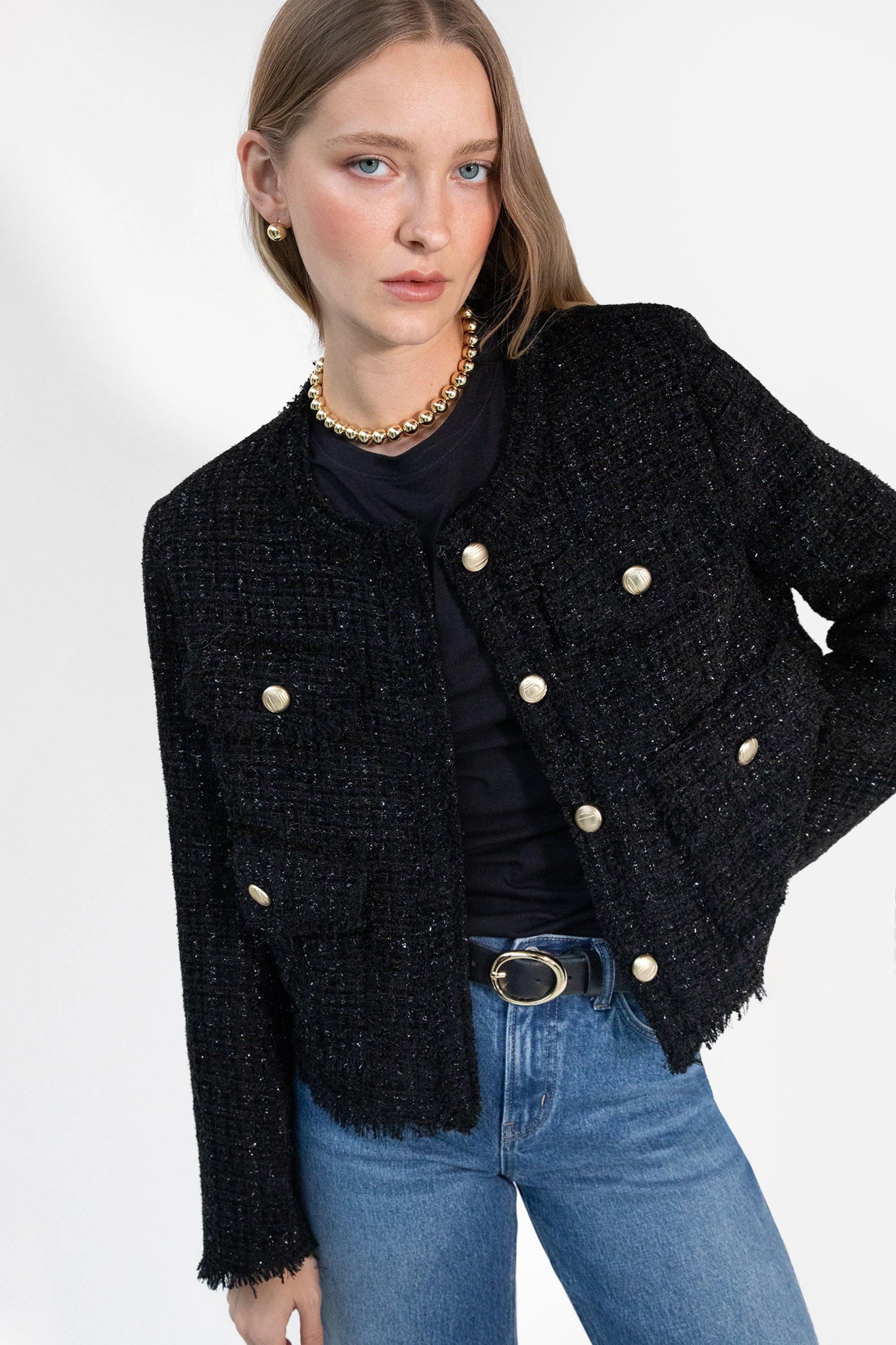 CROPPED TWEED JACKET by OAK + FORT