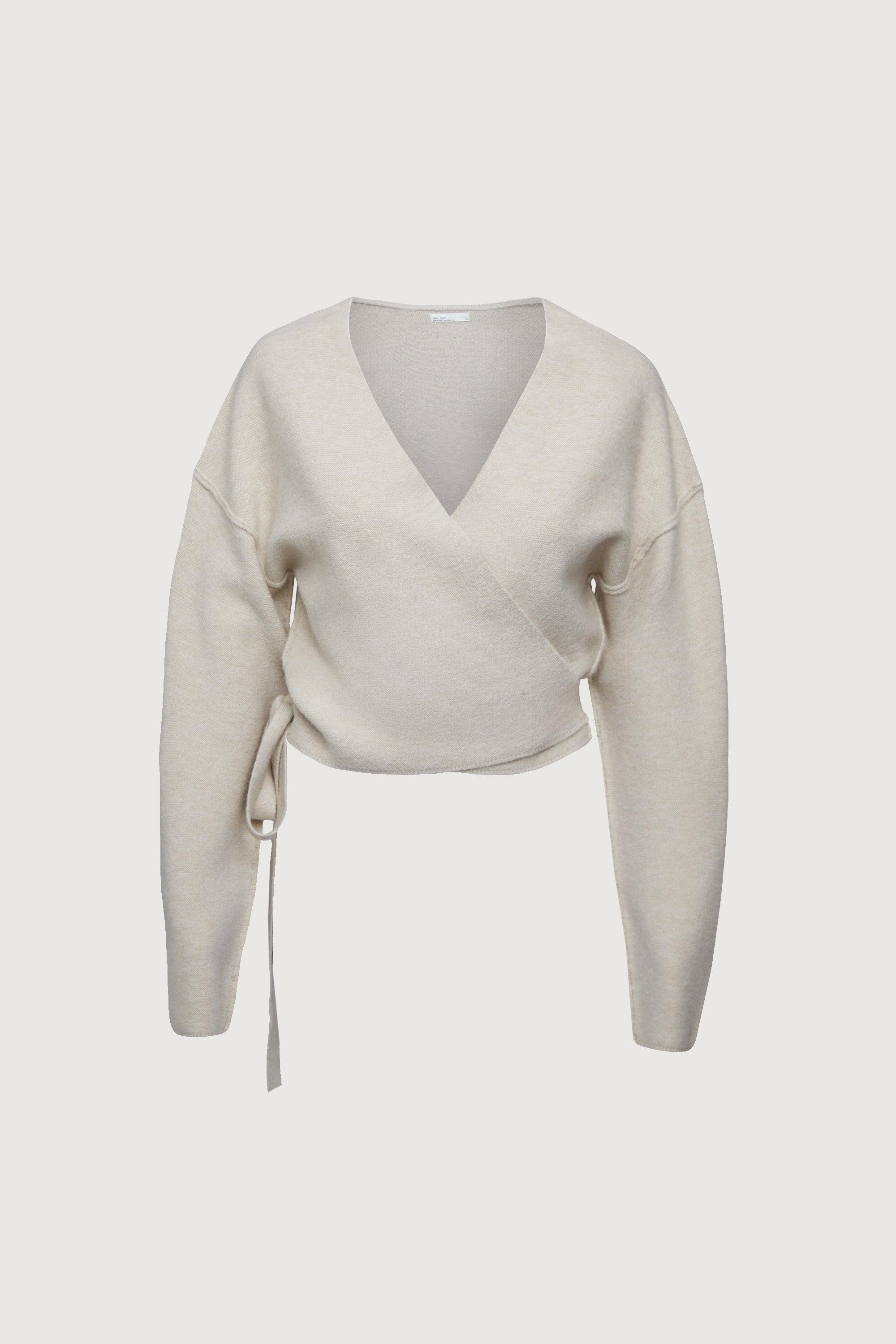 CROPPED WRAP CARDIGAN by OAK + FORT