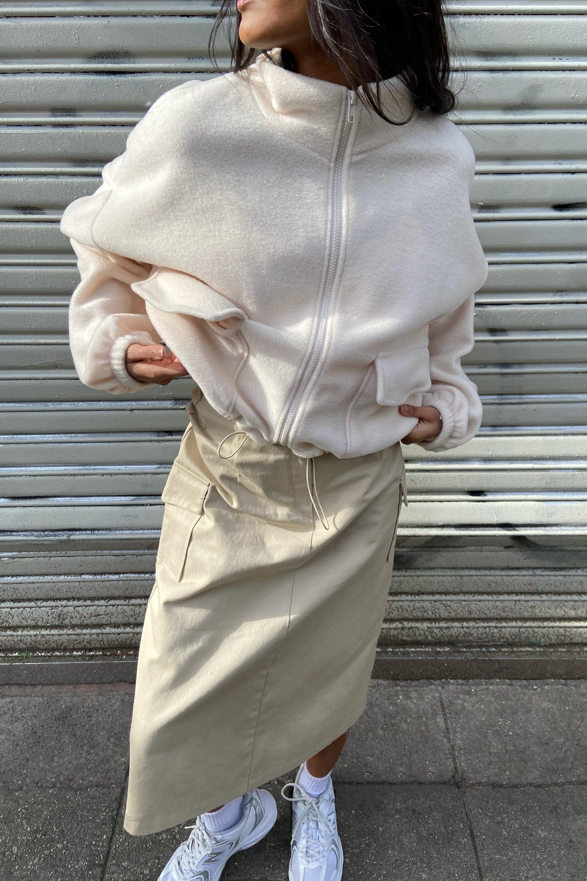 CROPPED ZIP-UP JACKET by OAK + FORT