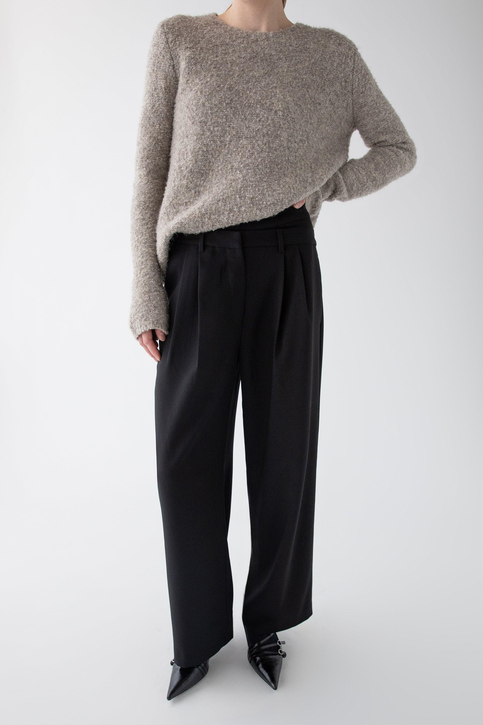 CROSSOVER WAIST WIDE LEG PANT by OAK + FORT