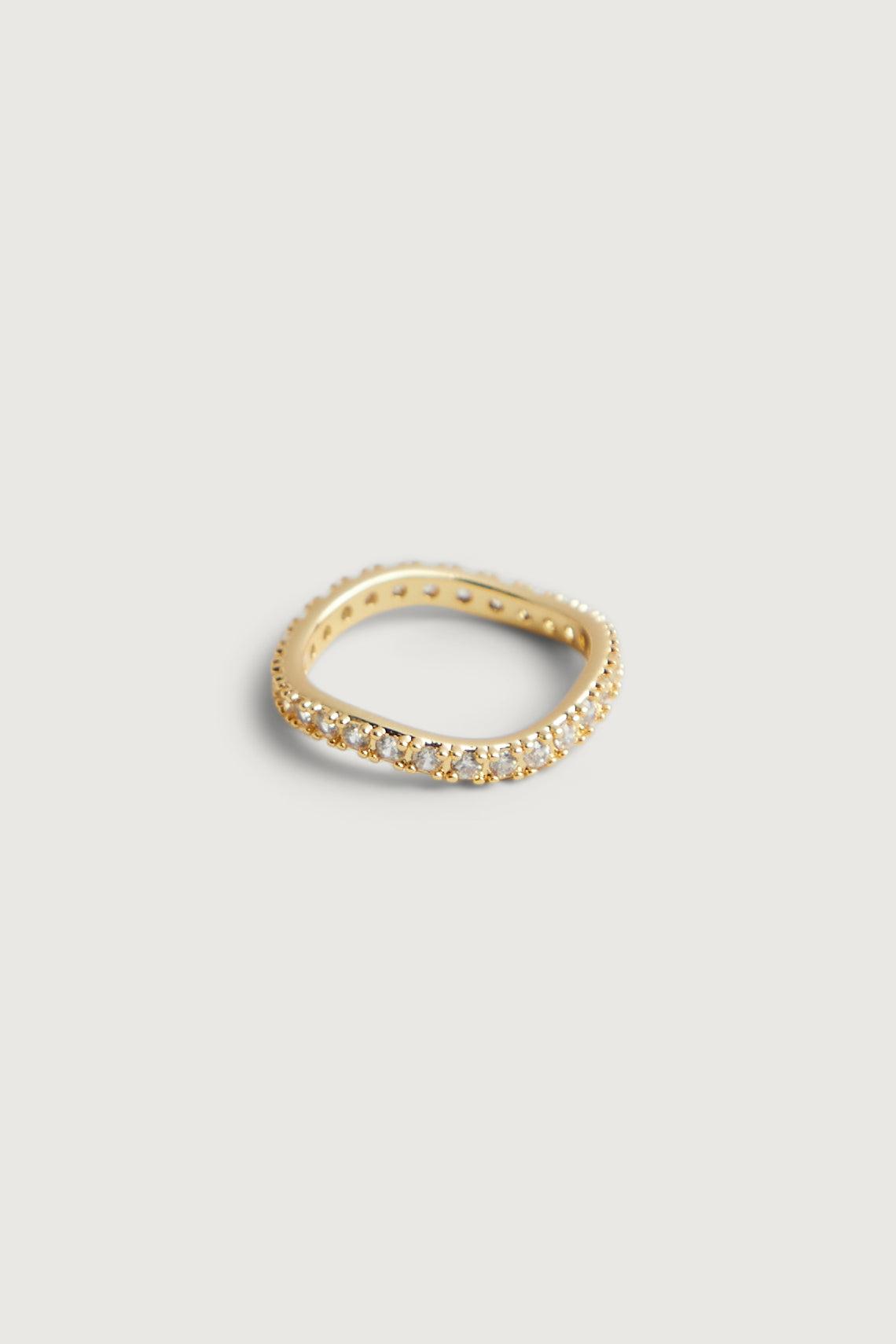 CURVY ZIRCONIA RING by OAK + FORT