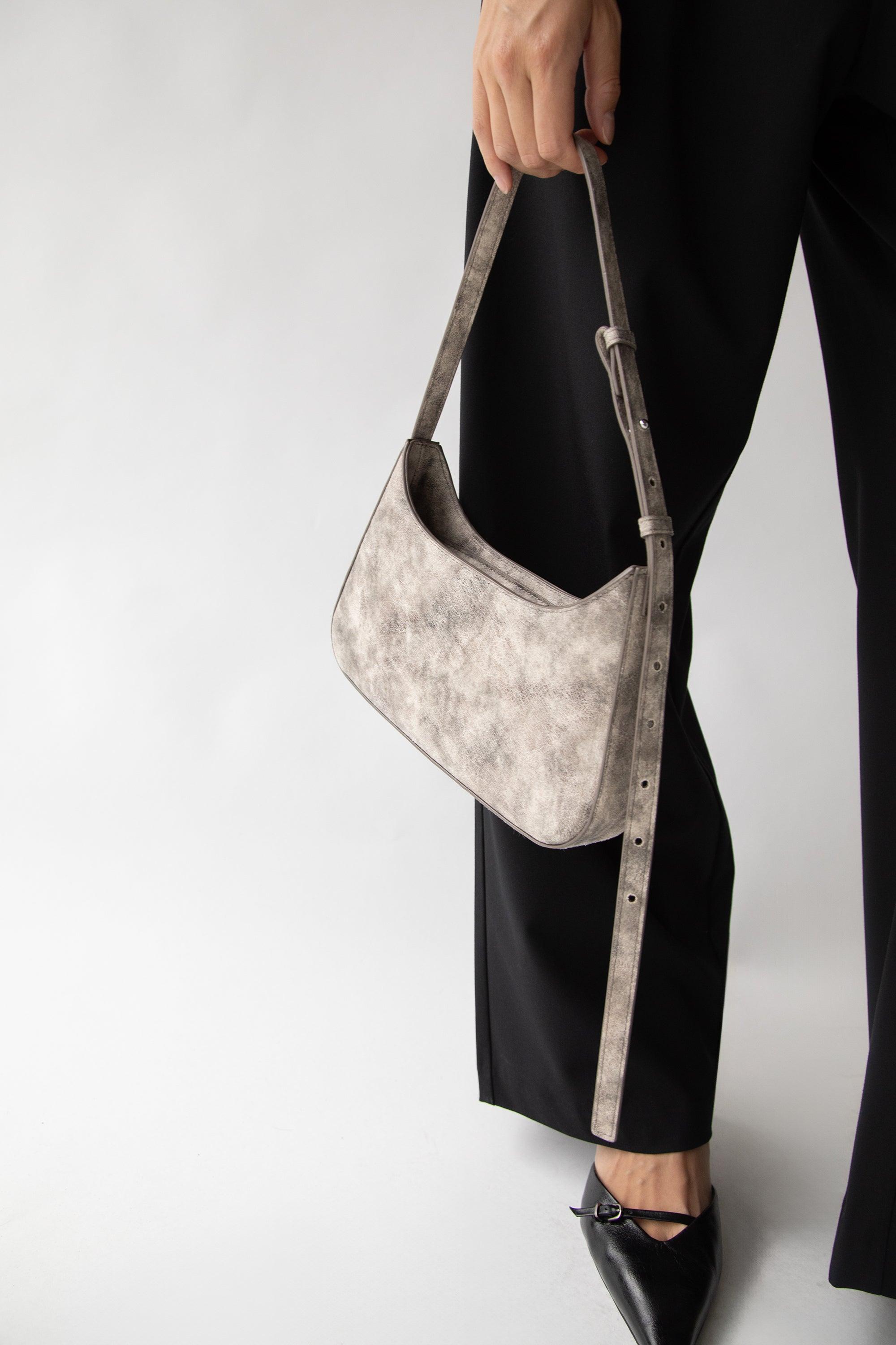DISTRESSED LEATHER SHOULDER BAG by OAK + FORT