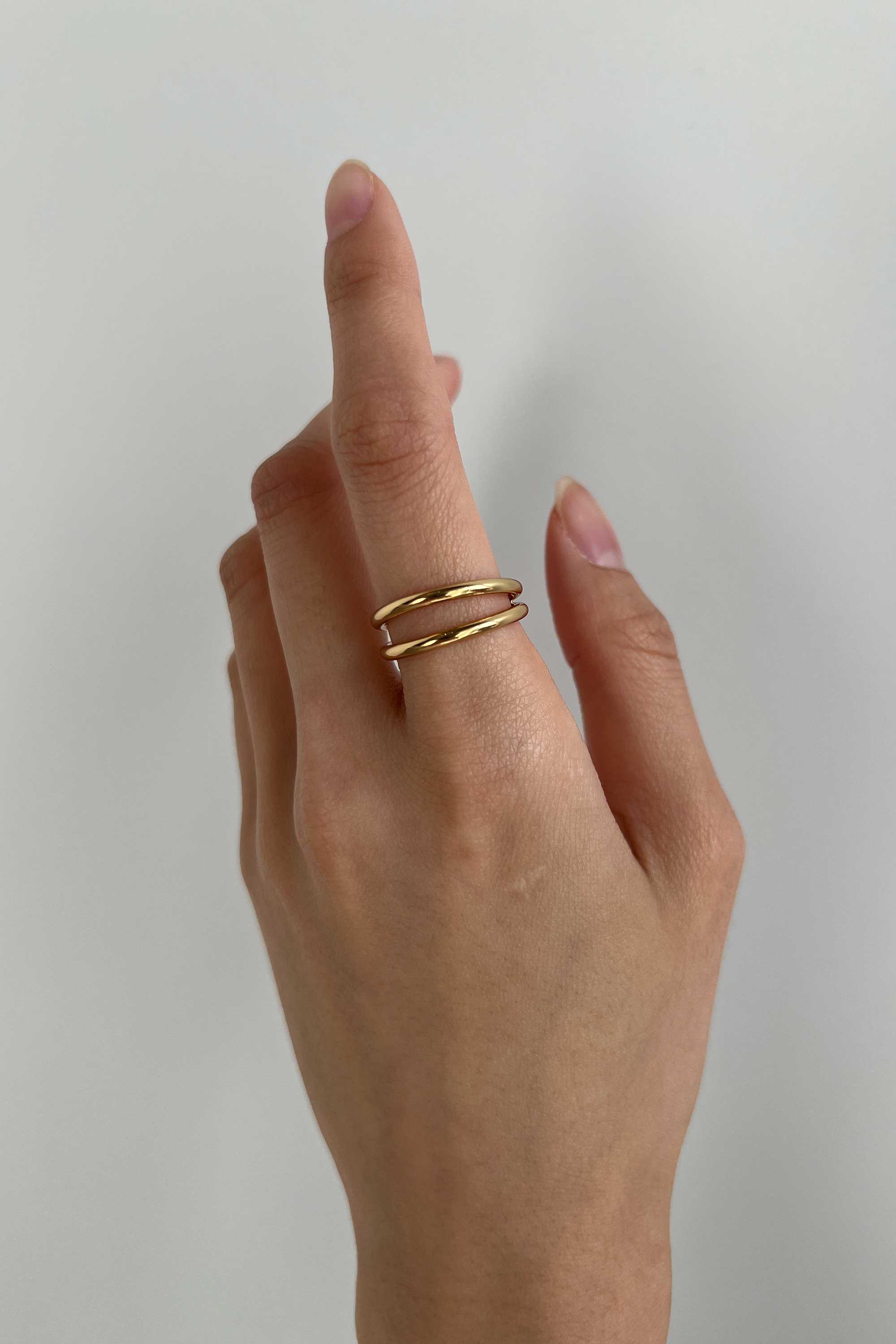 DOUBLE BAND RING by OAK + FORT