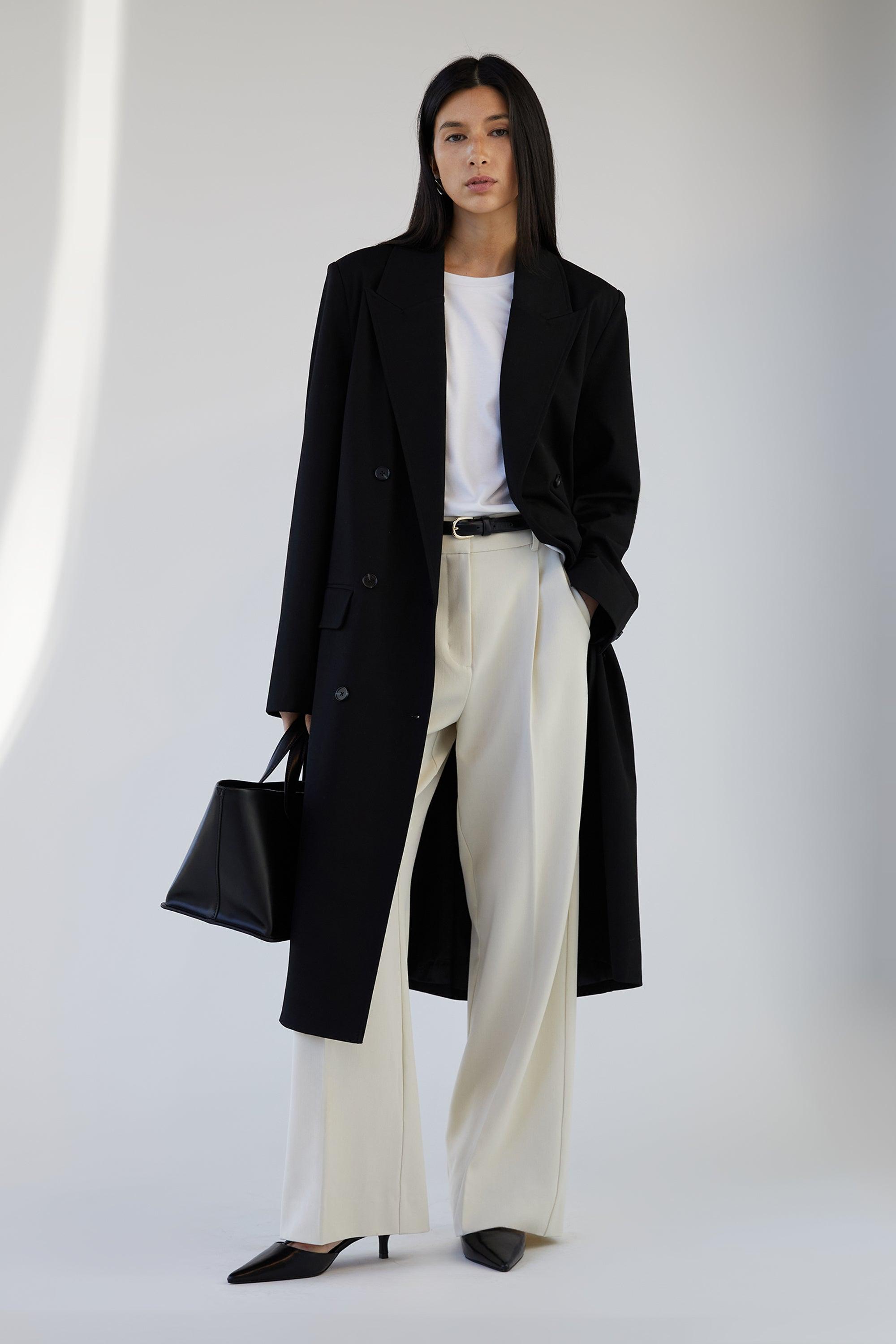 DOUBLE-BREASTED SUITING COAT by OAK + FORT
