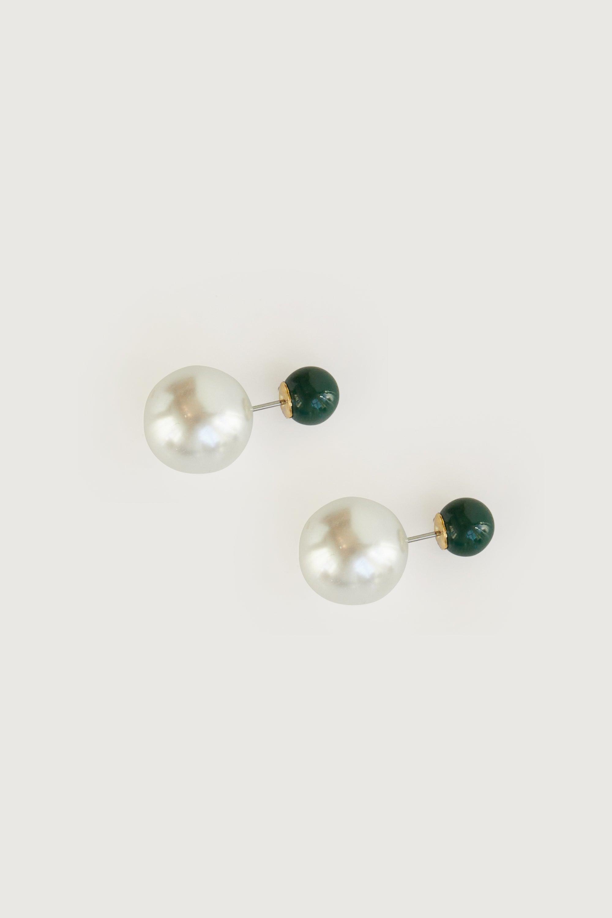 DOUBLE CIRCLE STUD EARRING by OAK + FORT