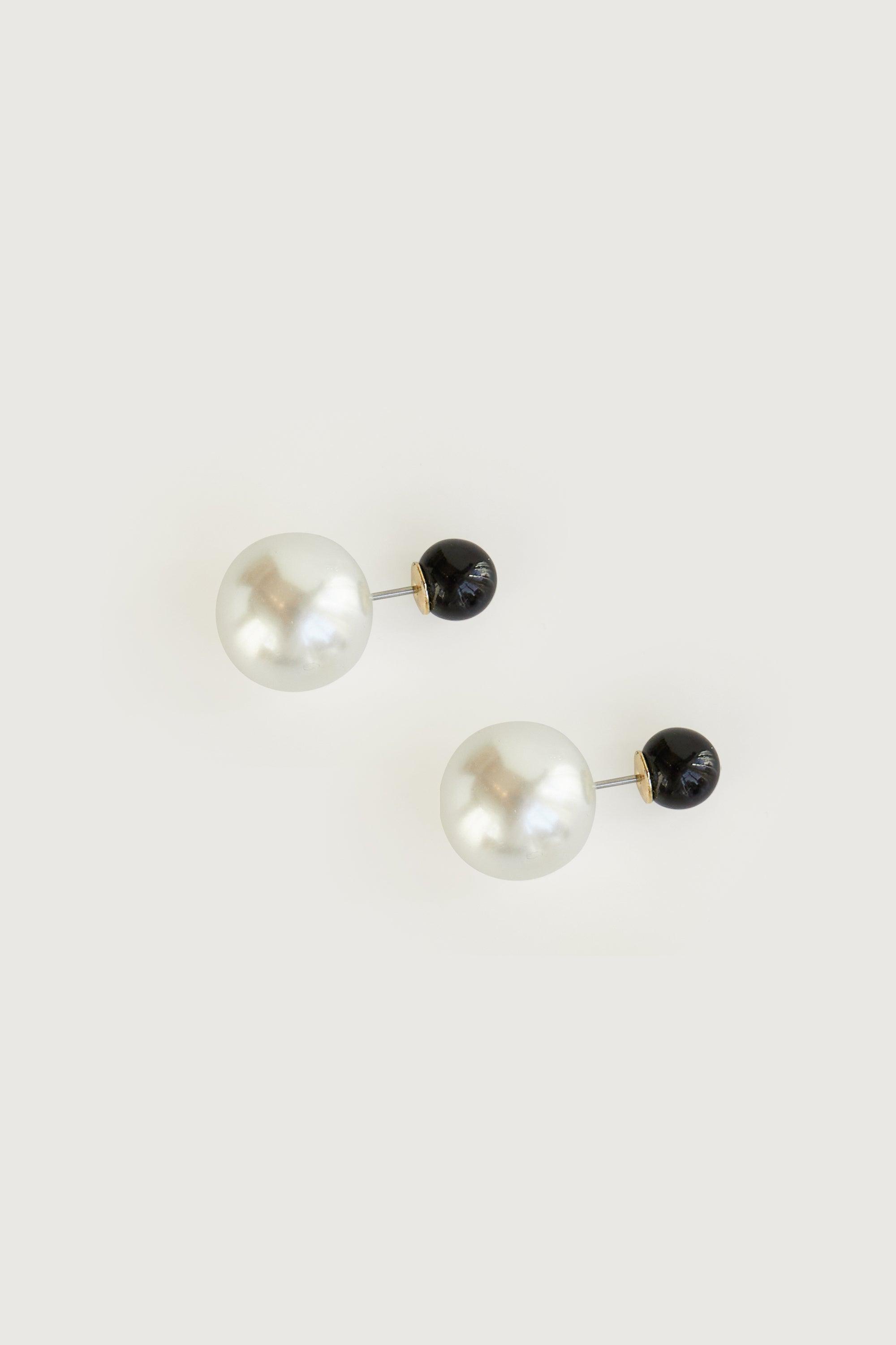 DOUBLE CIRCLE STUD EARRING by OAK + FORT