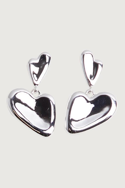 DOUBLE HEART EARRING by OAK + FORT