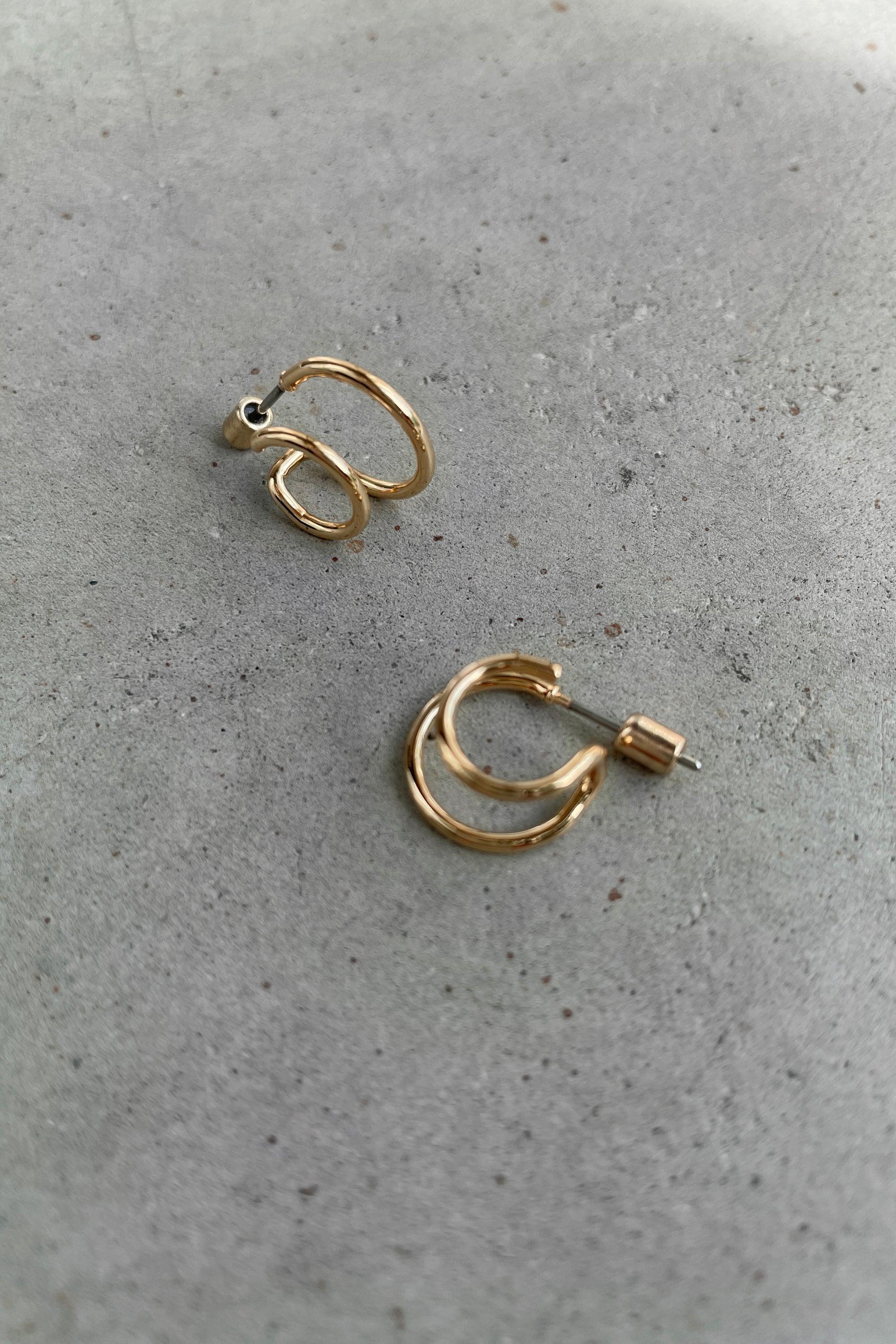 DOUBLE HOOP EARRINGS by OAK + FORT