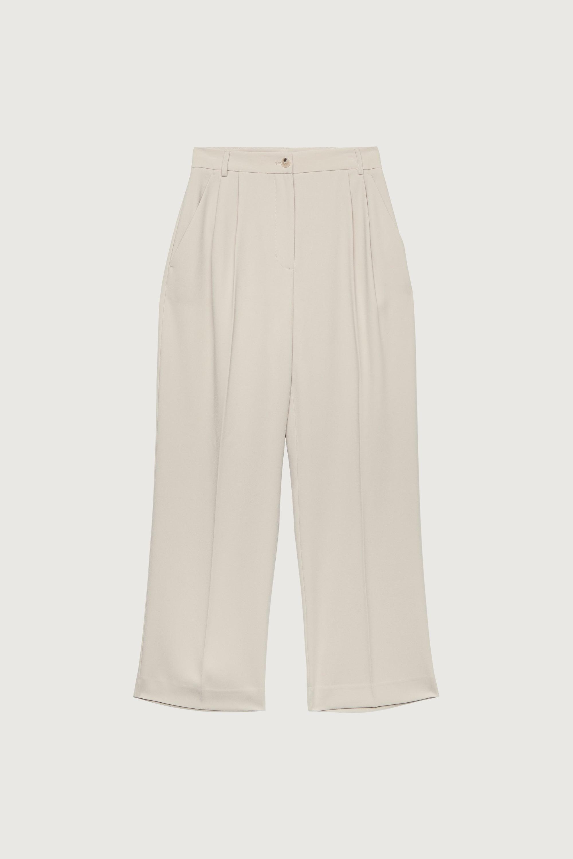 DOUBLE PLEATED WIDE LEG PANT by OAK + FORT