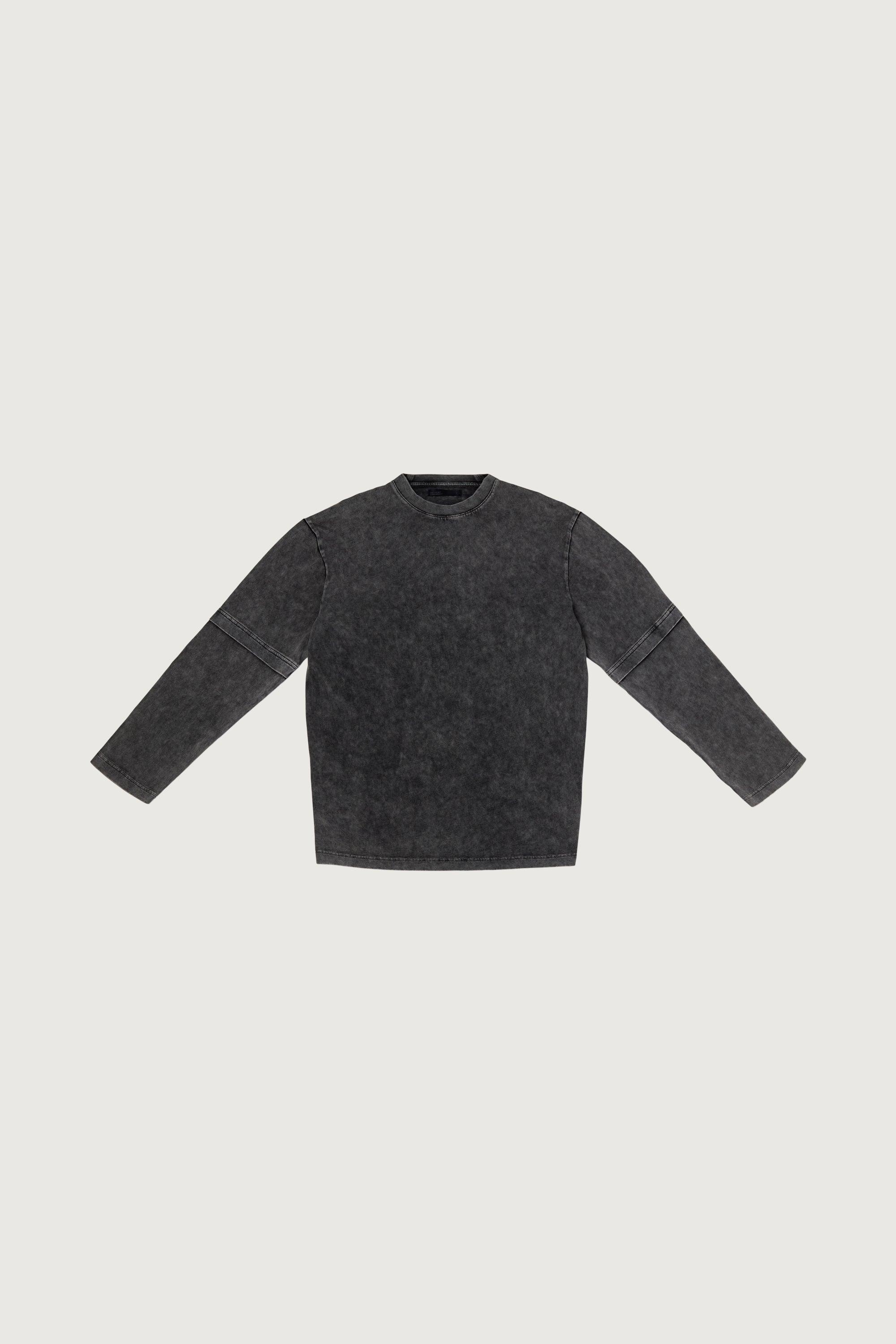 DOUBLE SLEEVE ACID WASH TEE by OAK + FORT