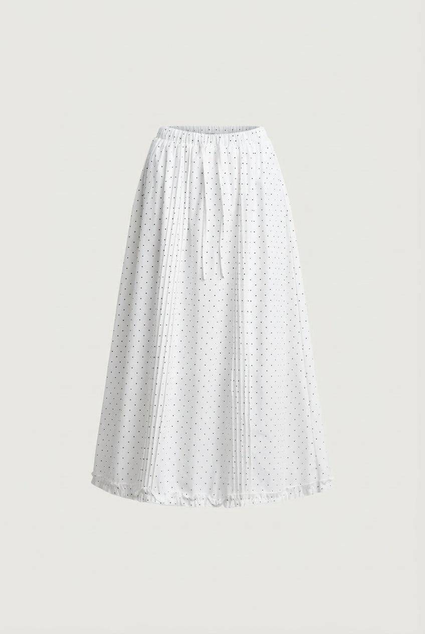DRAWSTRING WAIST MAXI SKIRT by OAK + FORT