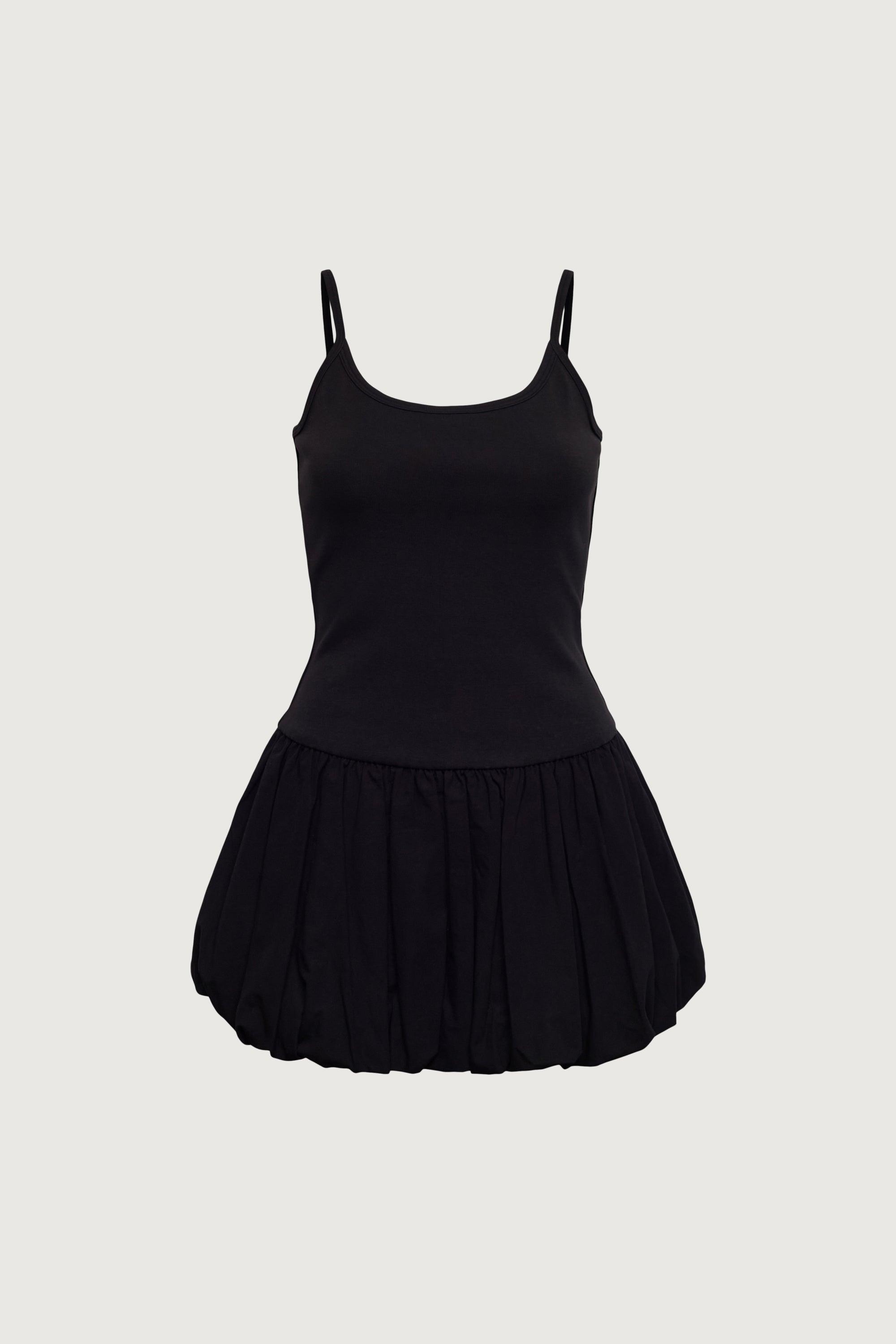 DROP WAIST BUBBLE HEM MINI DRESS by OAK + FORT