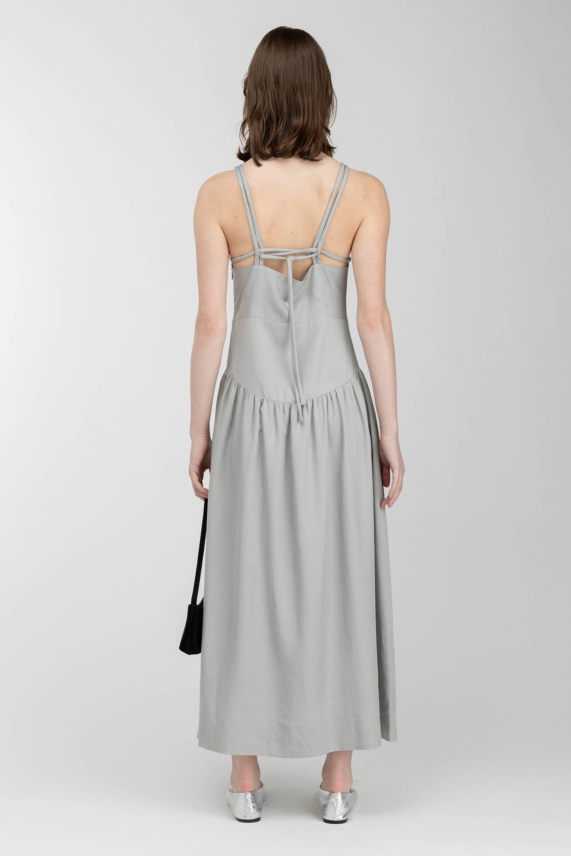 DROP-WAIST DRESS WITH METAL EYELETS by OAK + FORT