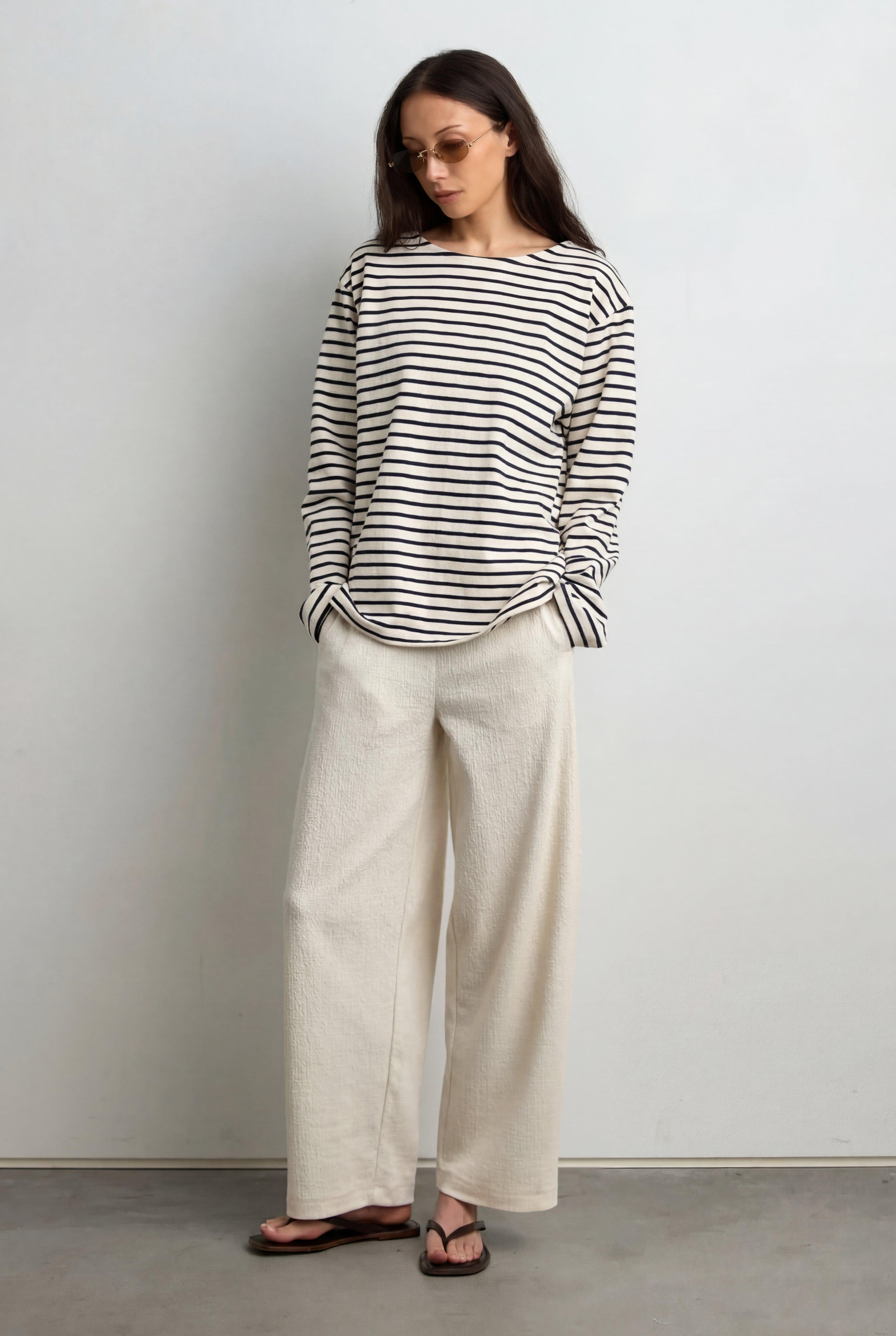 ELASTIC WAIST BARREL PANT by OAK + FORT