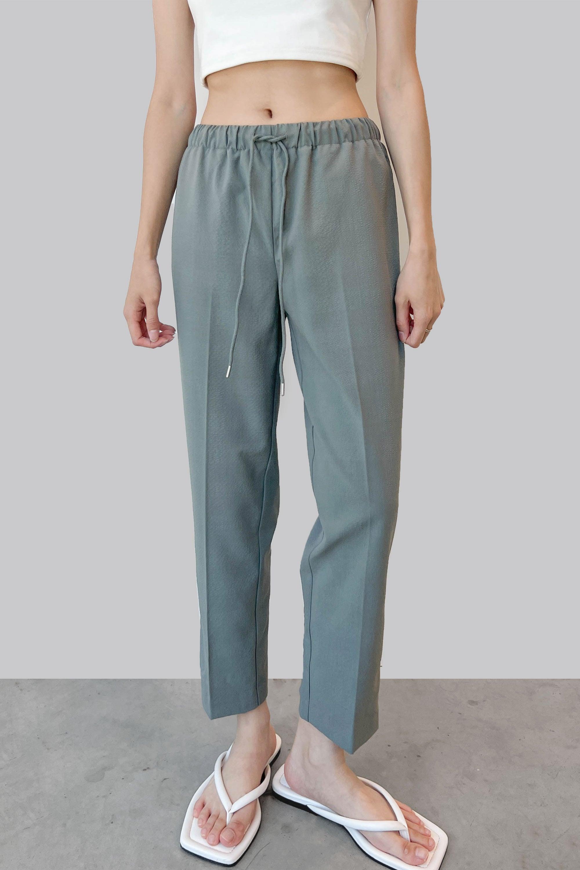 ELASTIC WAIST TAPERED TROUSER by OAK + FORT