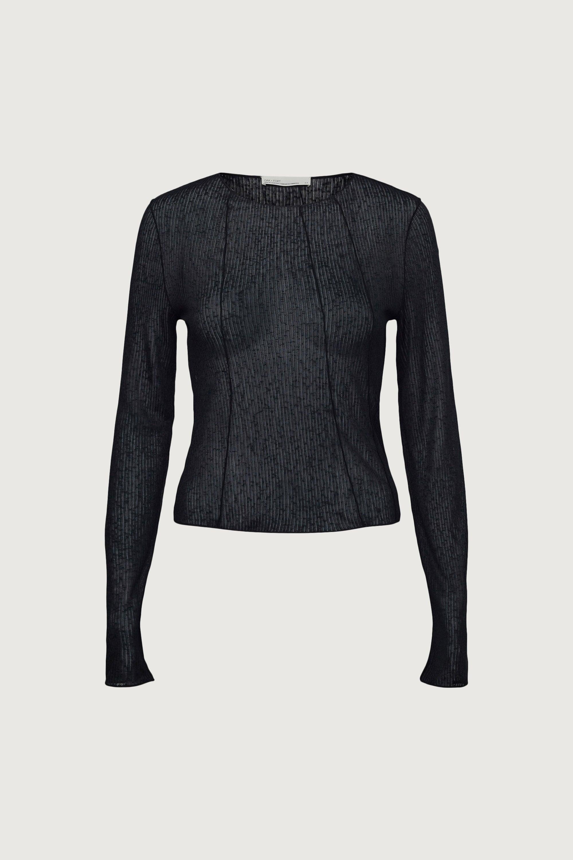 EXPOSED SEAM LONG SLEEVE TOP by OAK + FORT