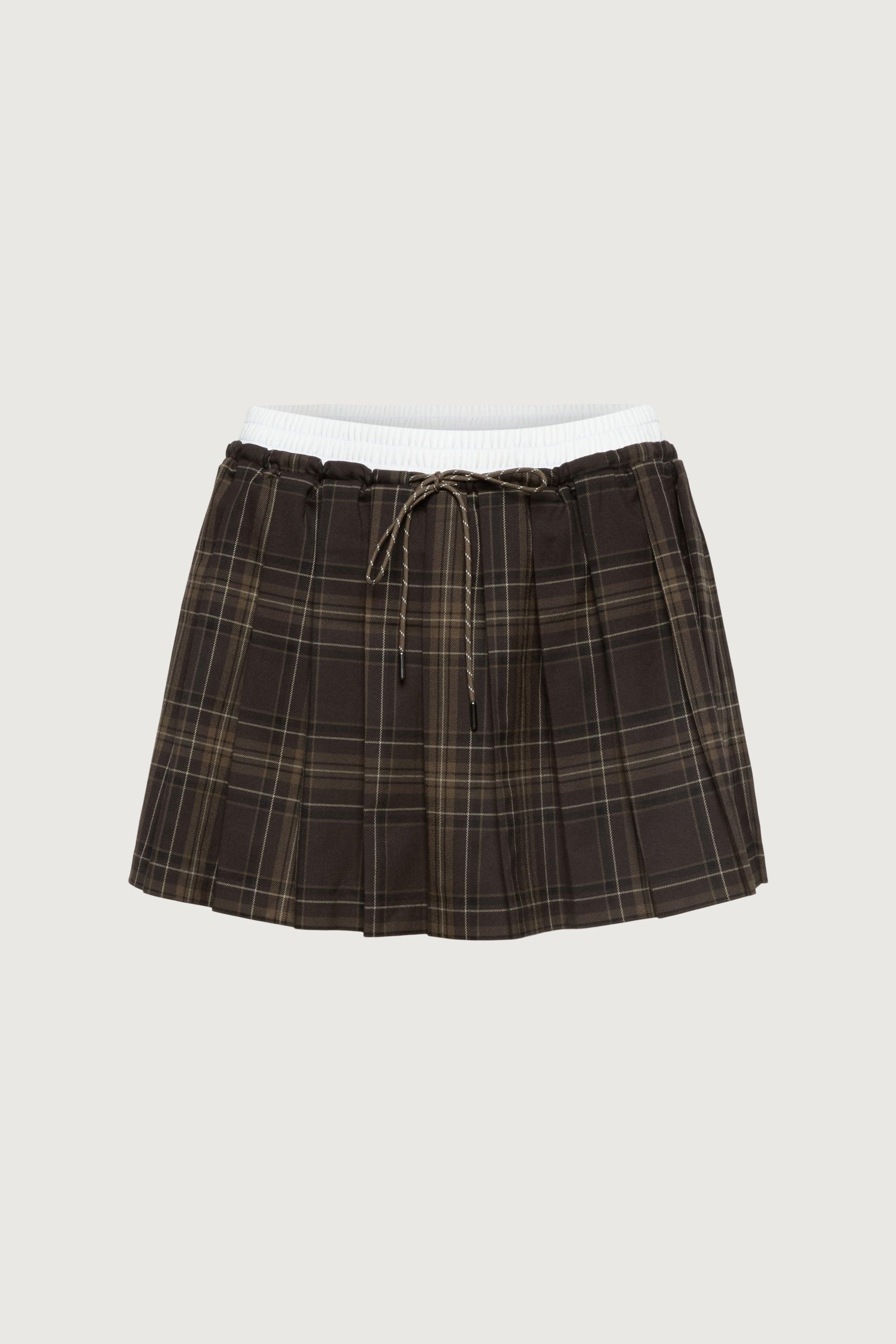 EXPOSED WAIST MINI SKORT by OAK + FORT
