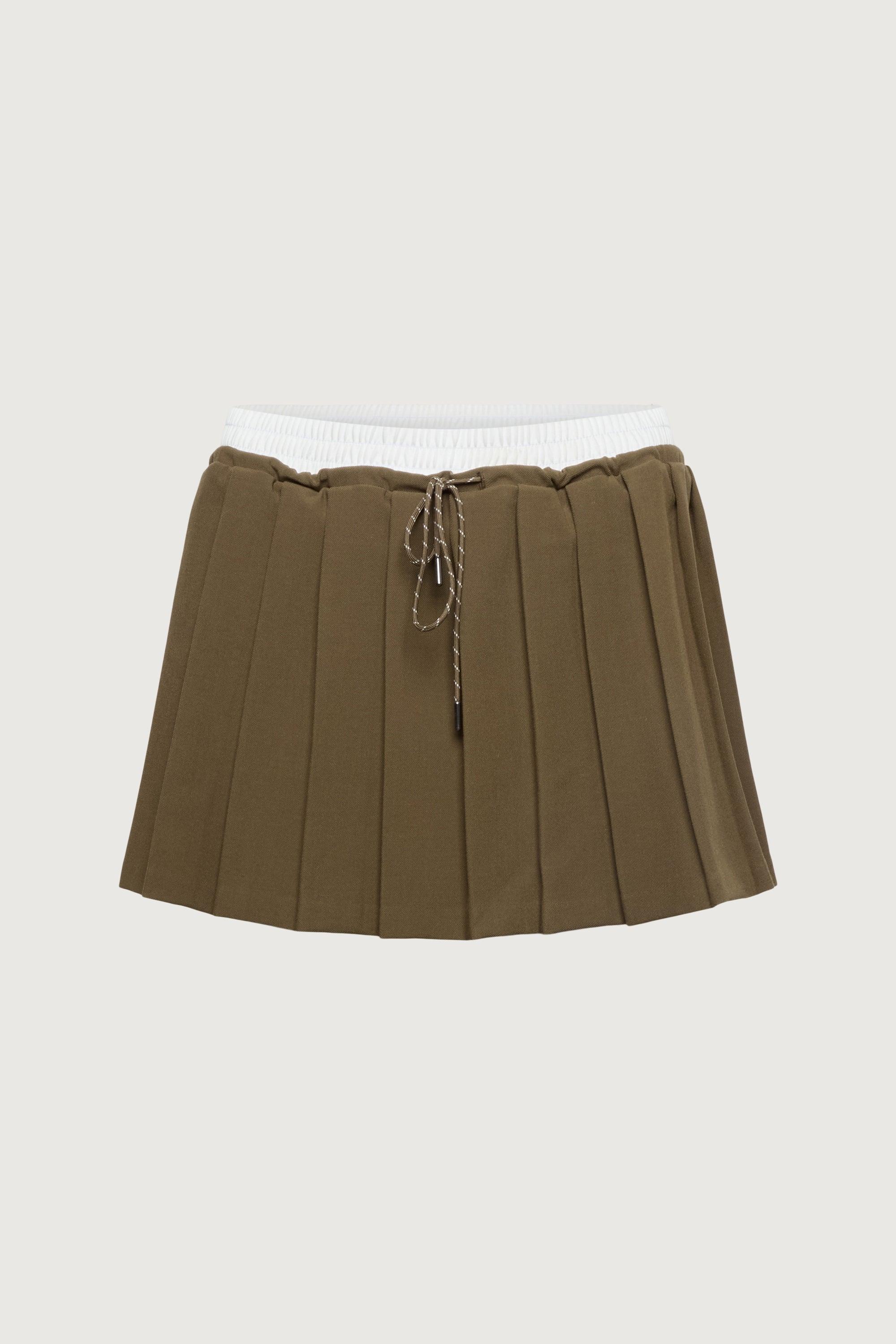 EXPOSED WAIST MINI SKORT by OAK + FORT