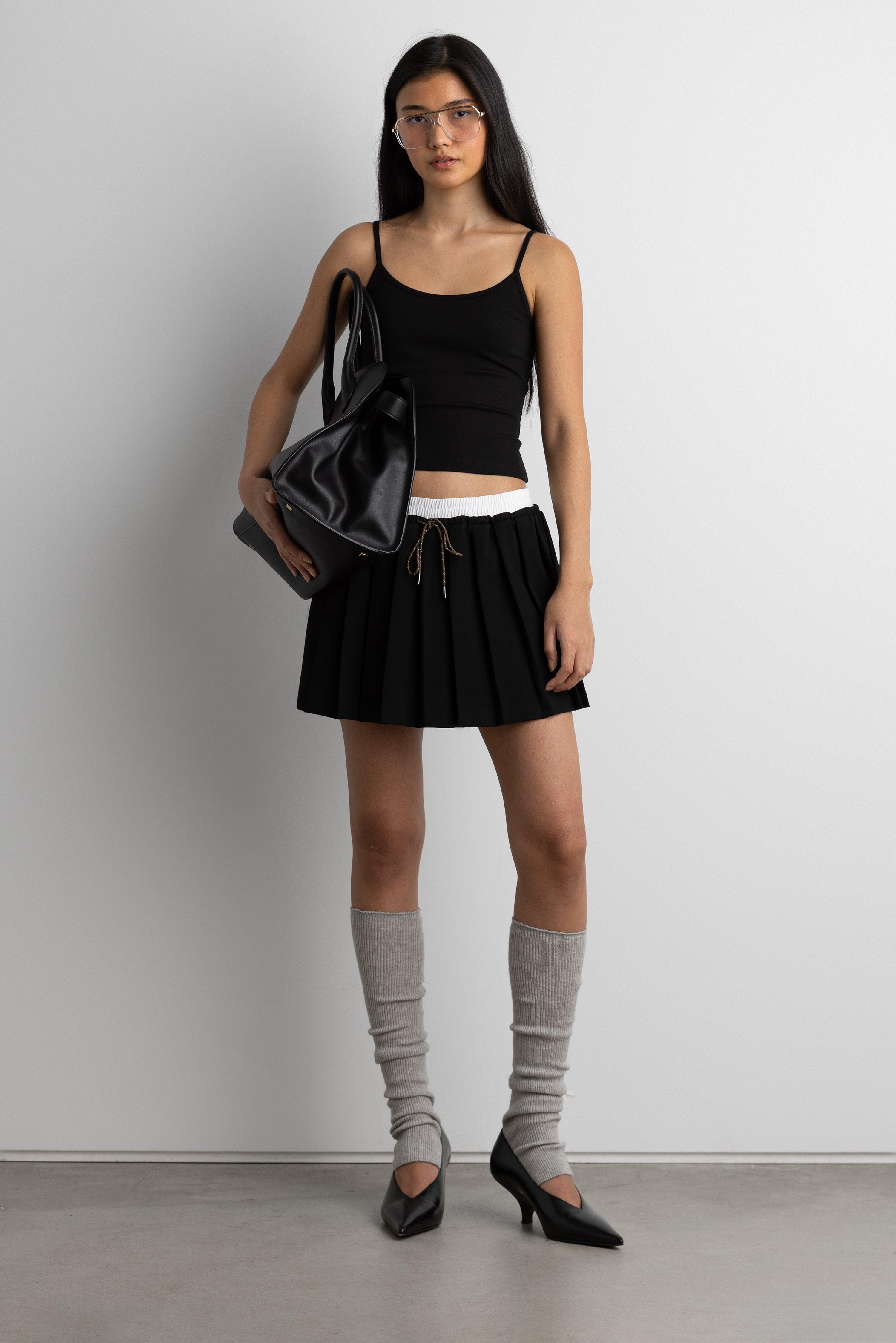 EXPOSED WAIST MINI SKORT by OAK + FORT