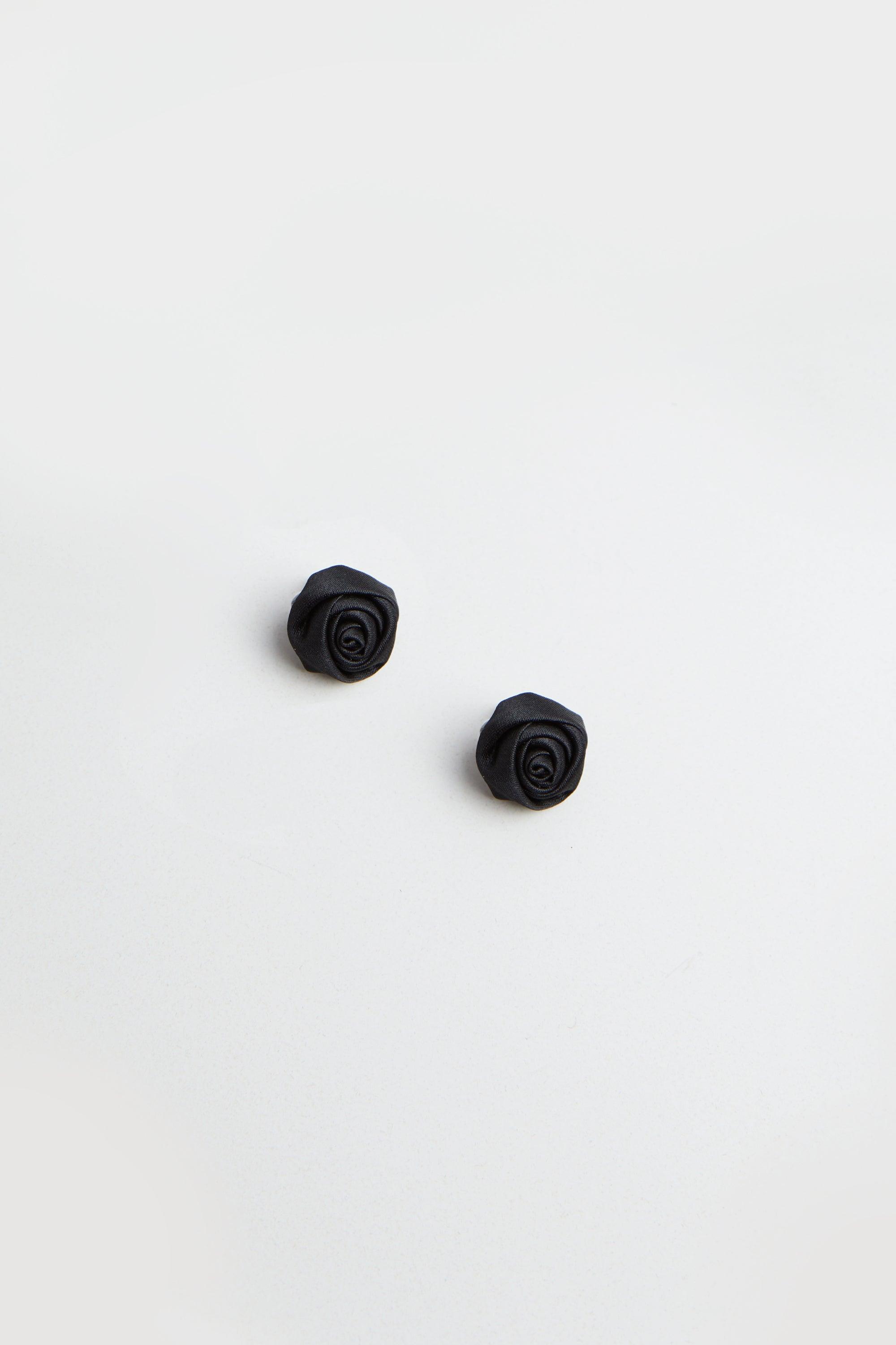 FABRIC ROSE STUD EARRING by OAK + FORT