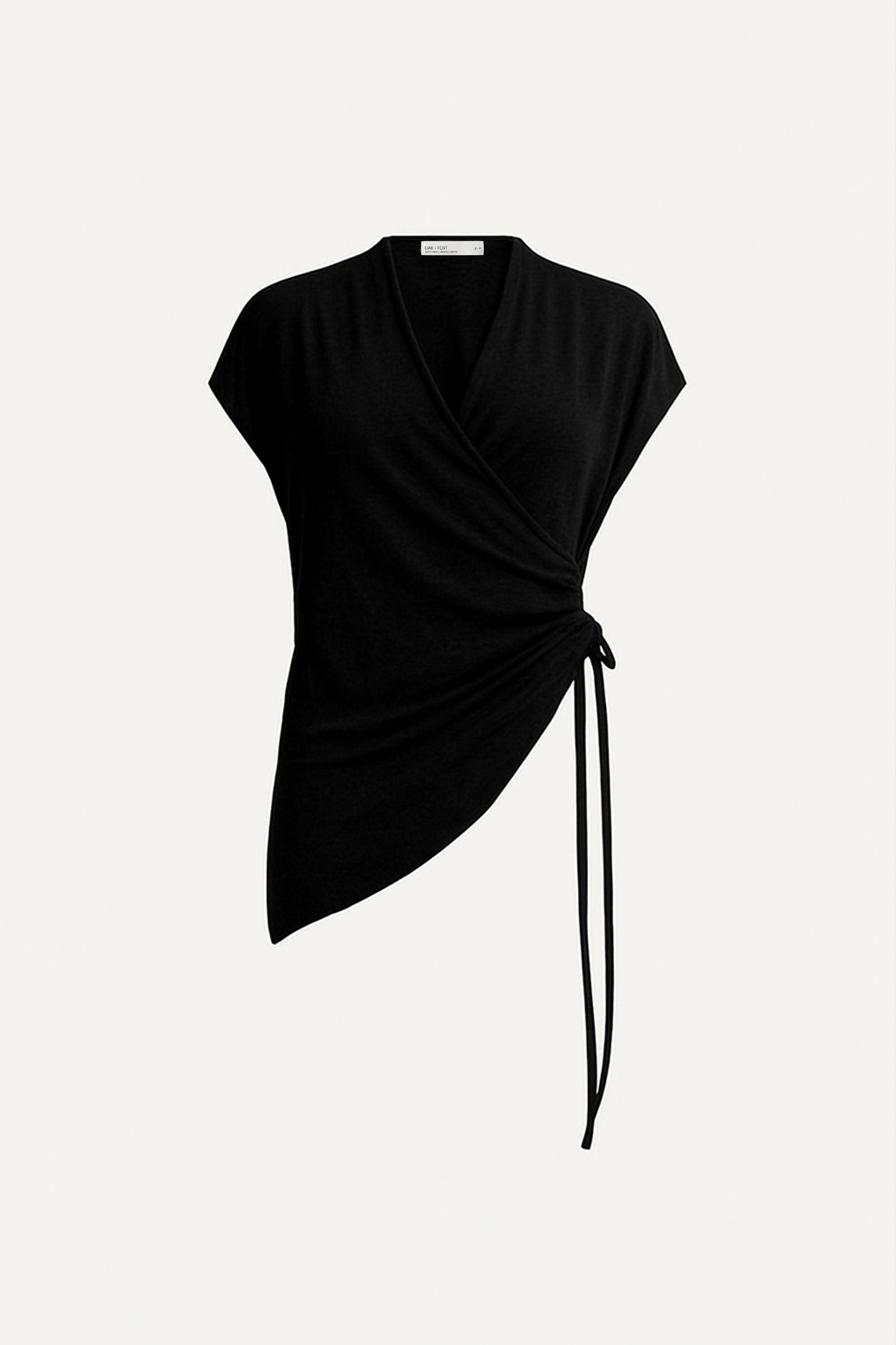 FITTED CROSS FRONT SHIRRED TOP by OAK + FORT