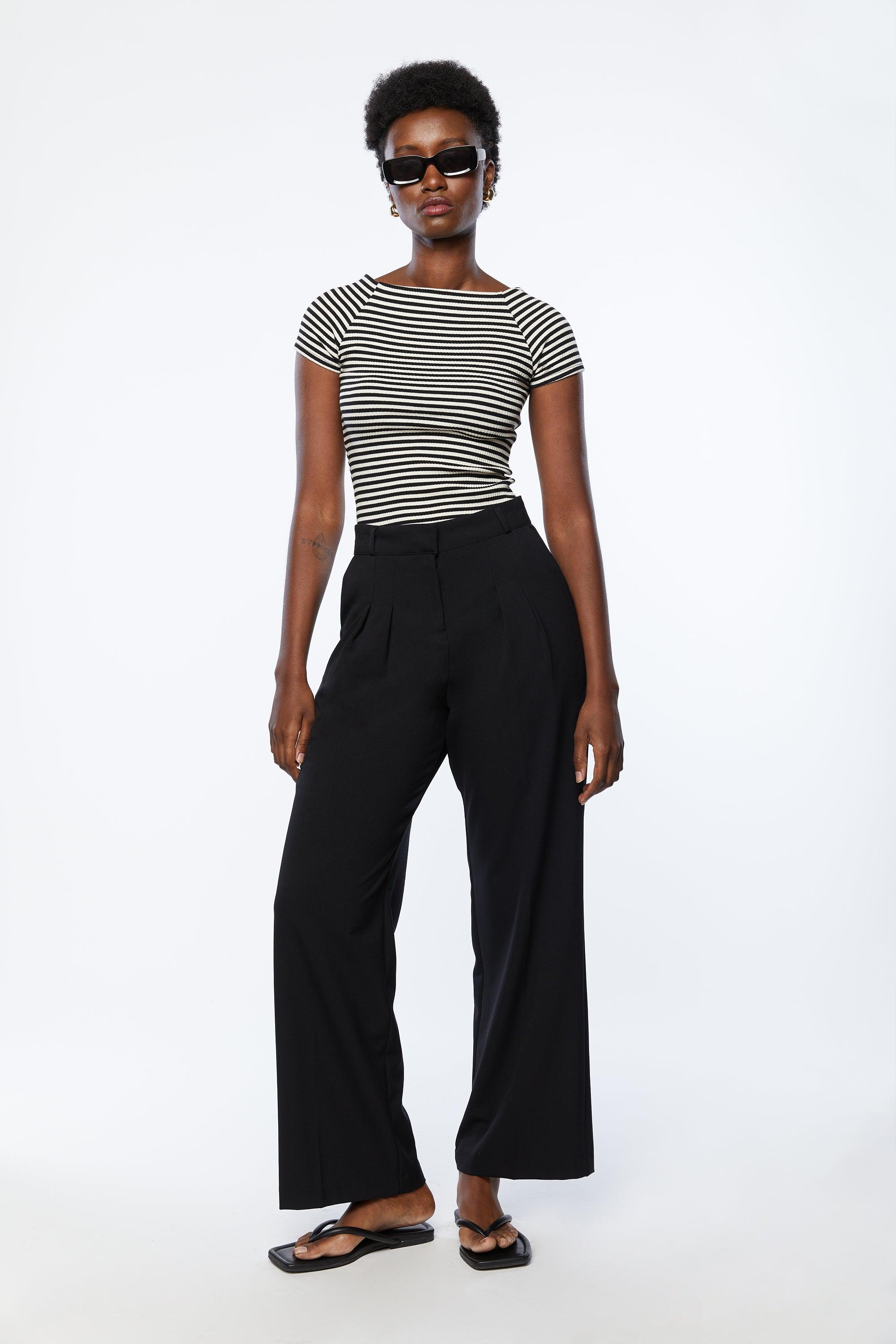 FITTED STRIPED TOP by OAK + FORT