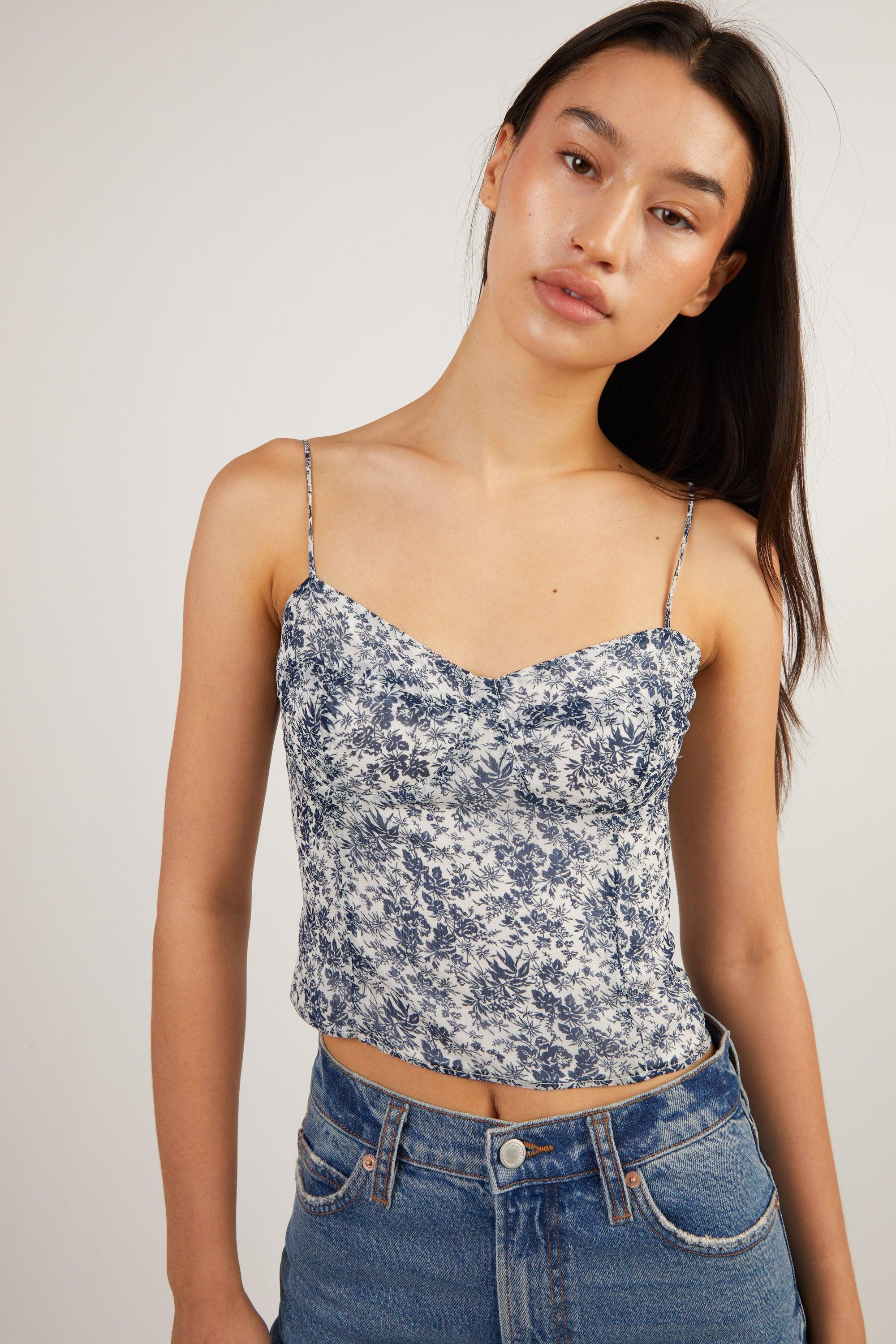 FLORAL BUSTIER TOP by OAK + FORT