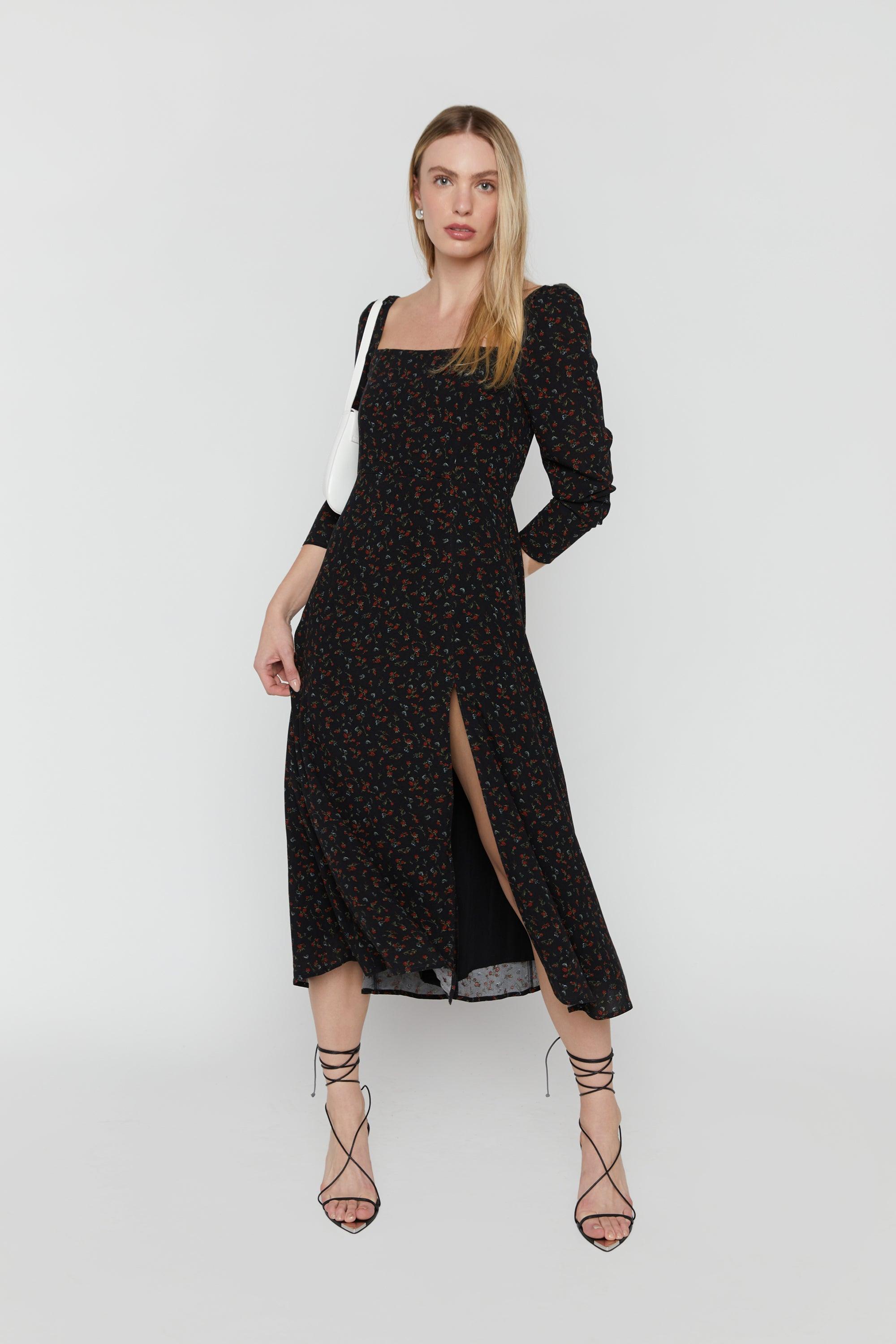 FLORAL MIDI DRESS by OAK + FORT