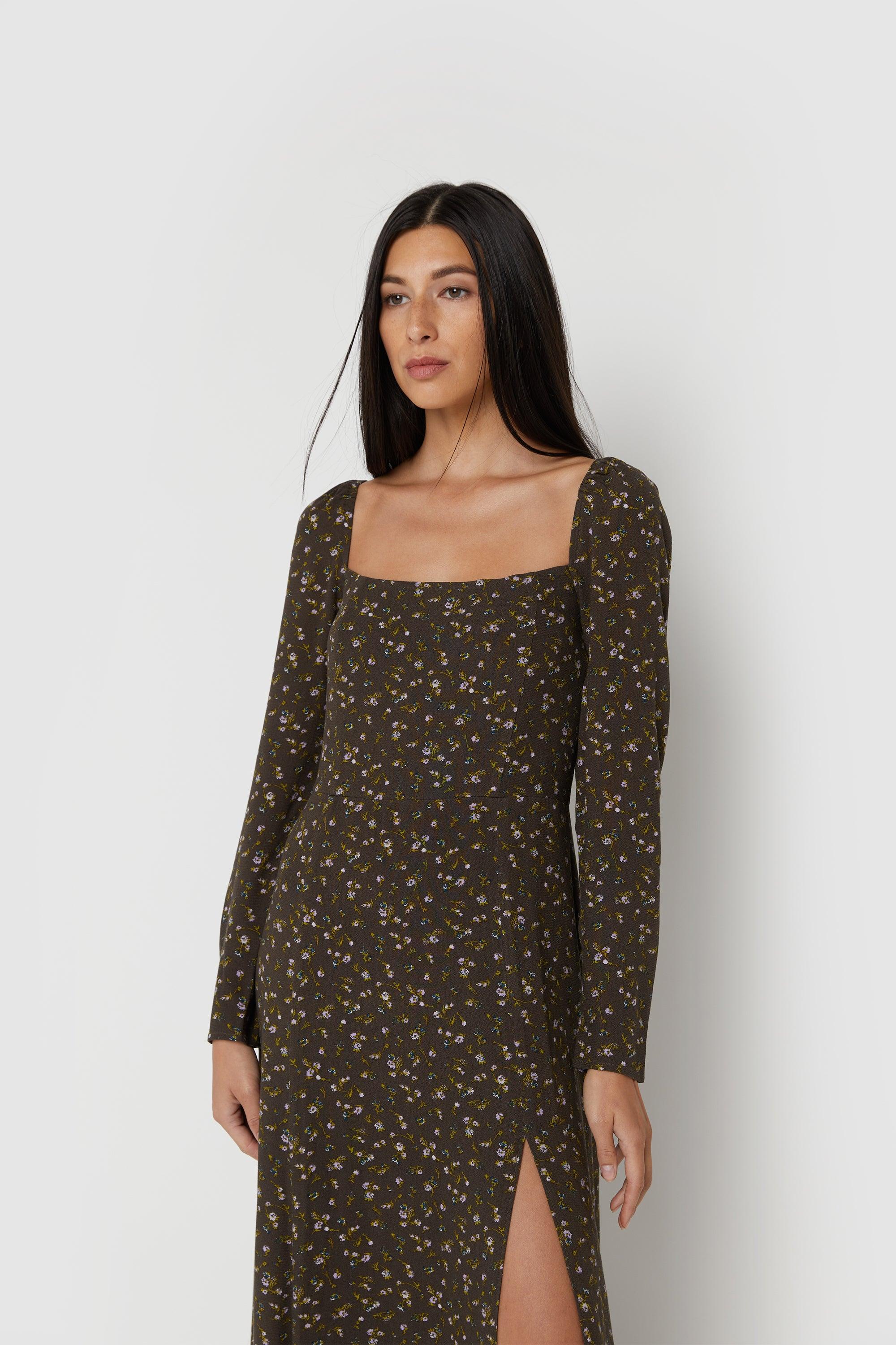 FLORAL MIDI DRESS by OAK + FORT
