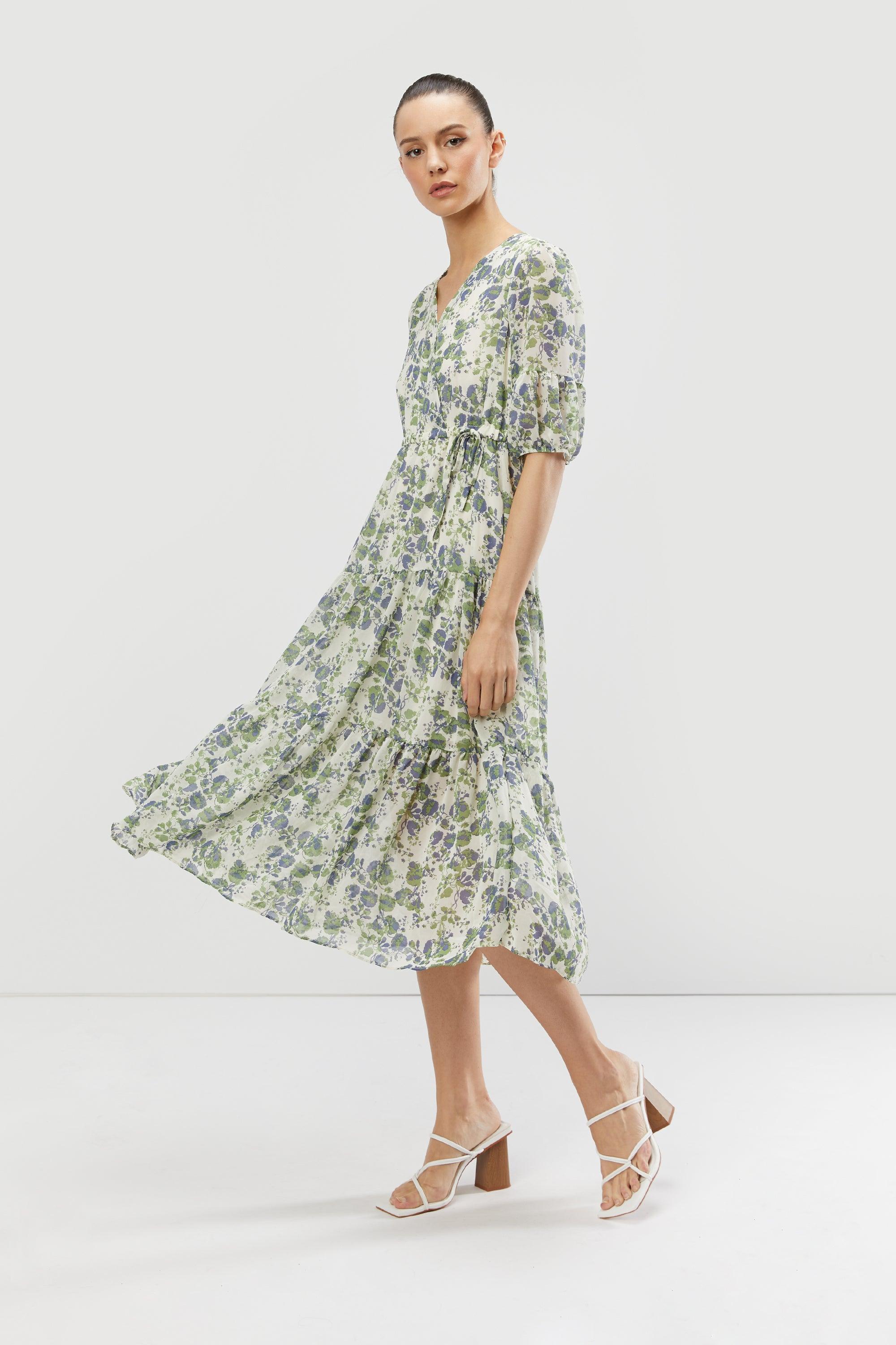 FLORAL MIDI DRESS by OAK + FORT