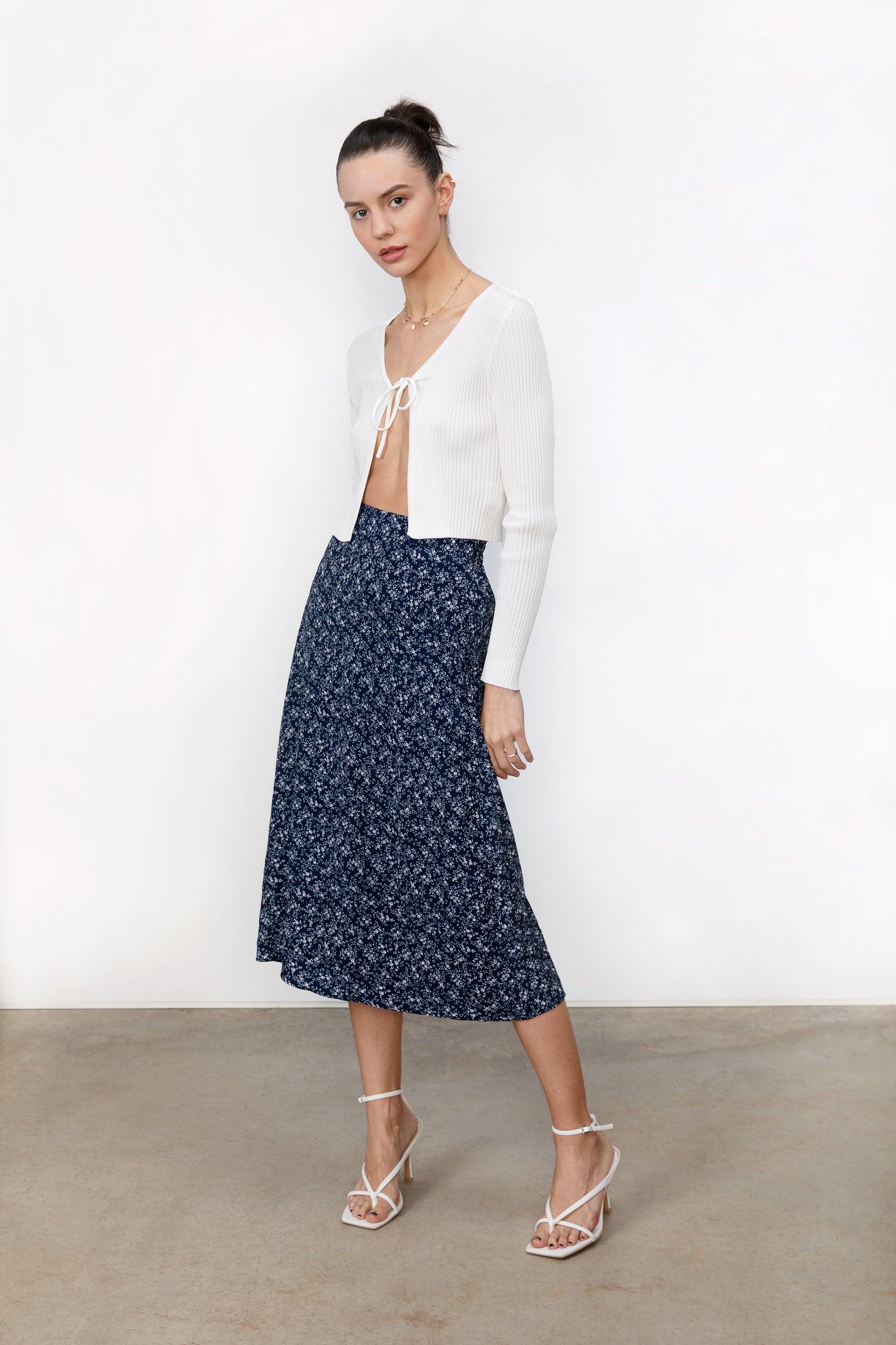 FLORAL MIDI SKIRT by OAK + FORT