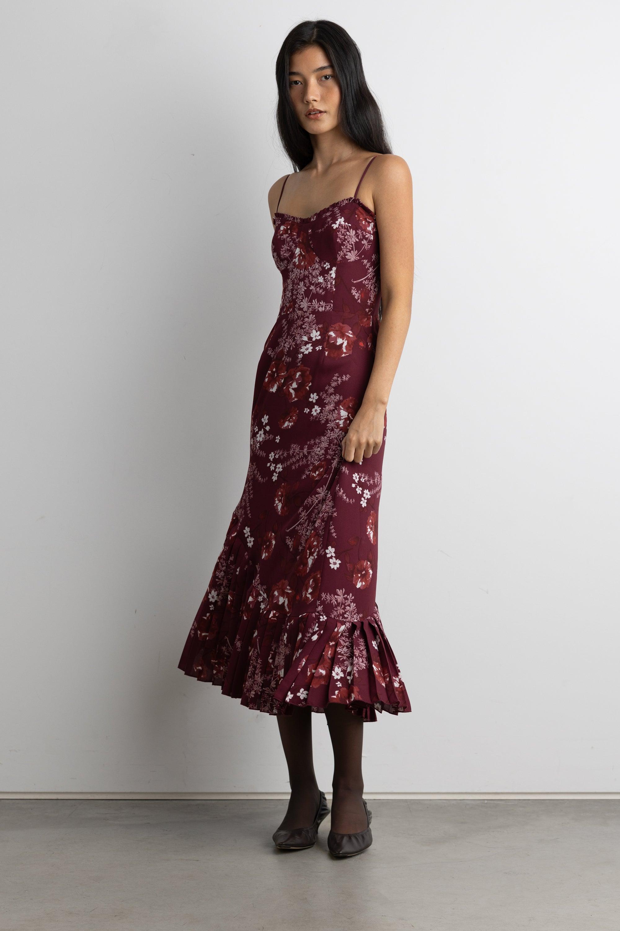 FLORAL PRINT MAXI DRESS by OAK + FORT