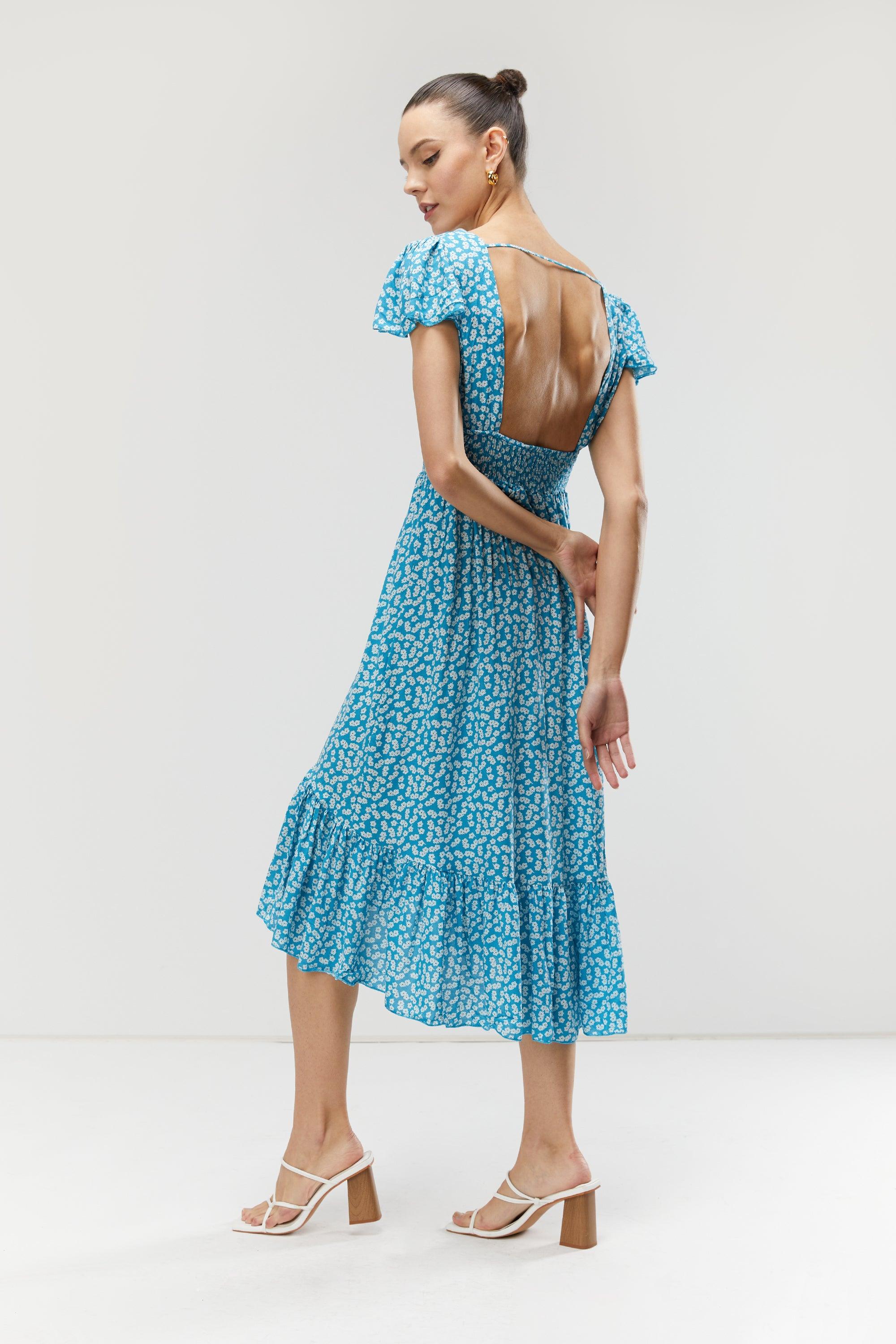 FLORAL PRINT MIDI DRESS by OAK + FORT