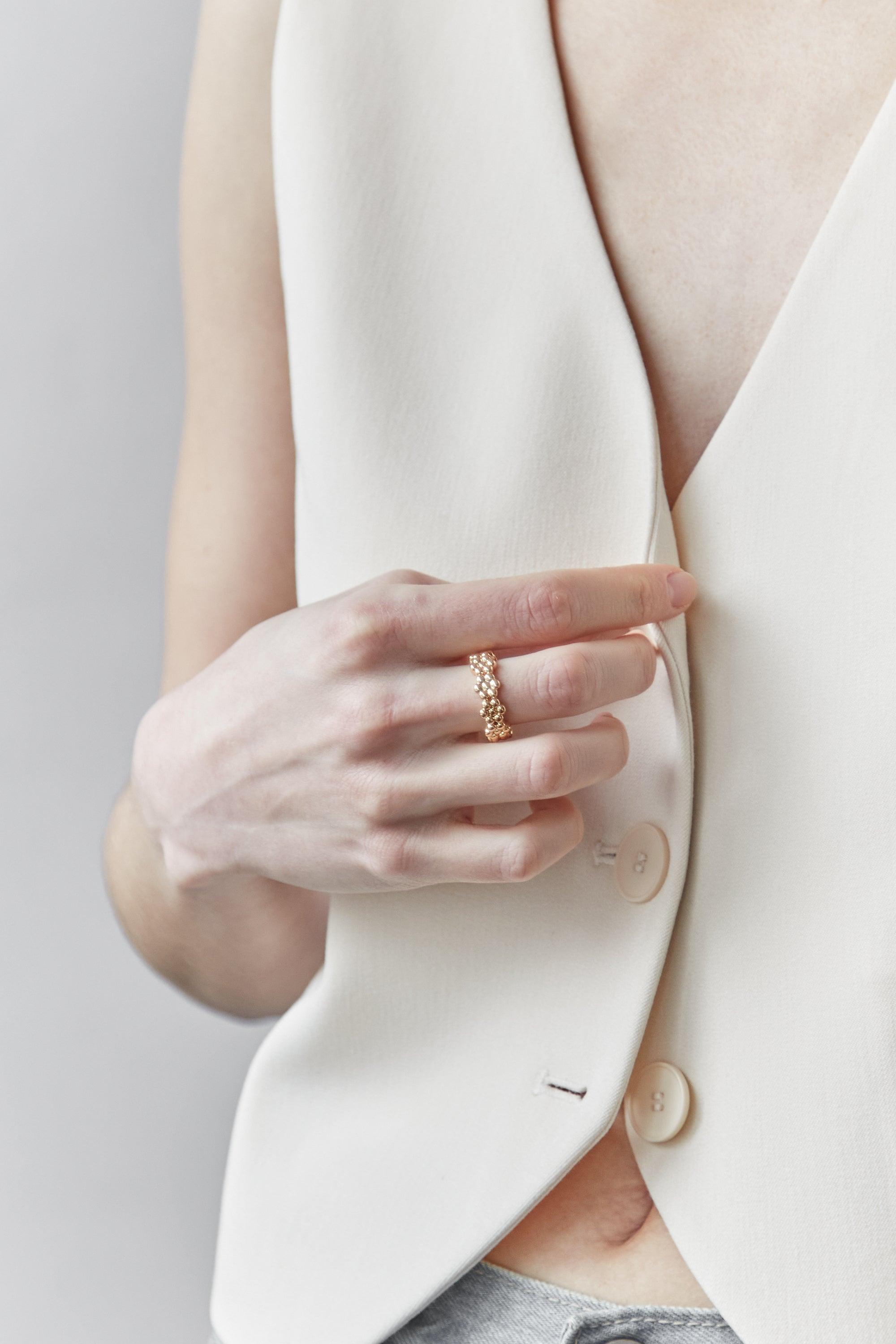FLOWER BAND RING by OAK + FORT