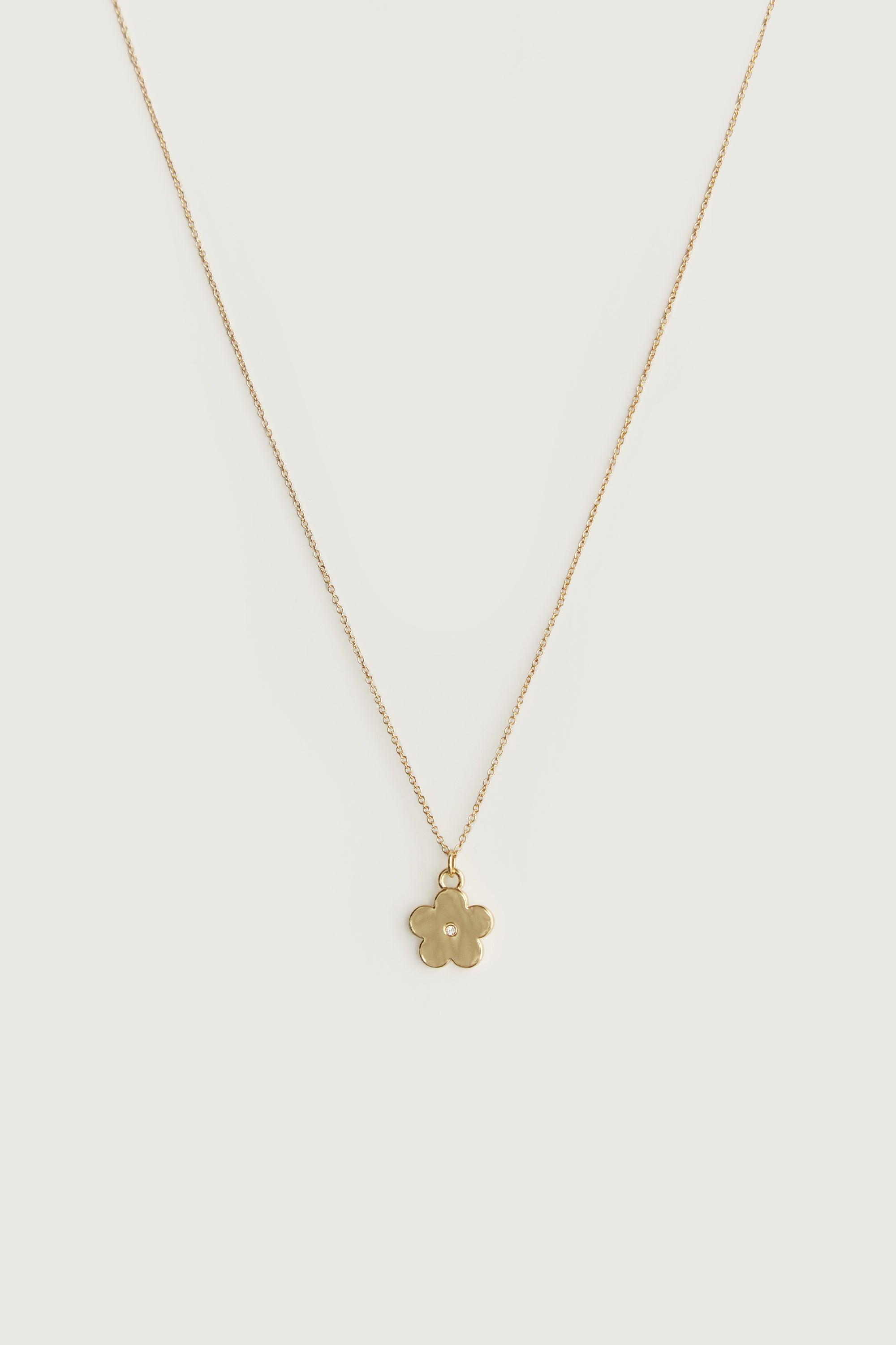 FLOWER CHARM NECKLACE by OAK + FORT