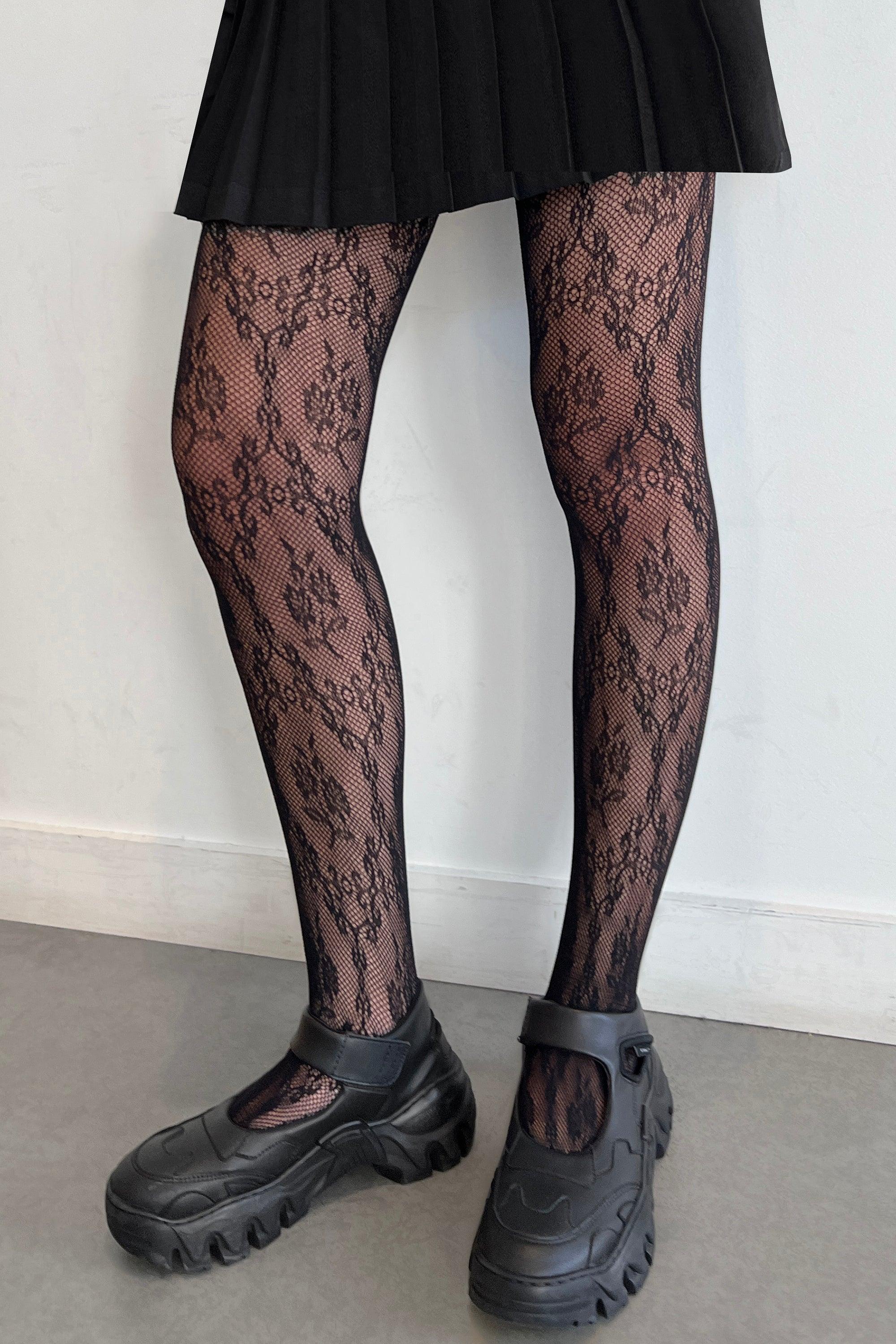 FLOWER PATTERN SHEER TIGHTS by OAK + FORT
